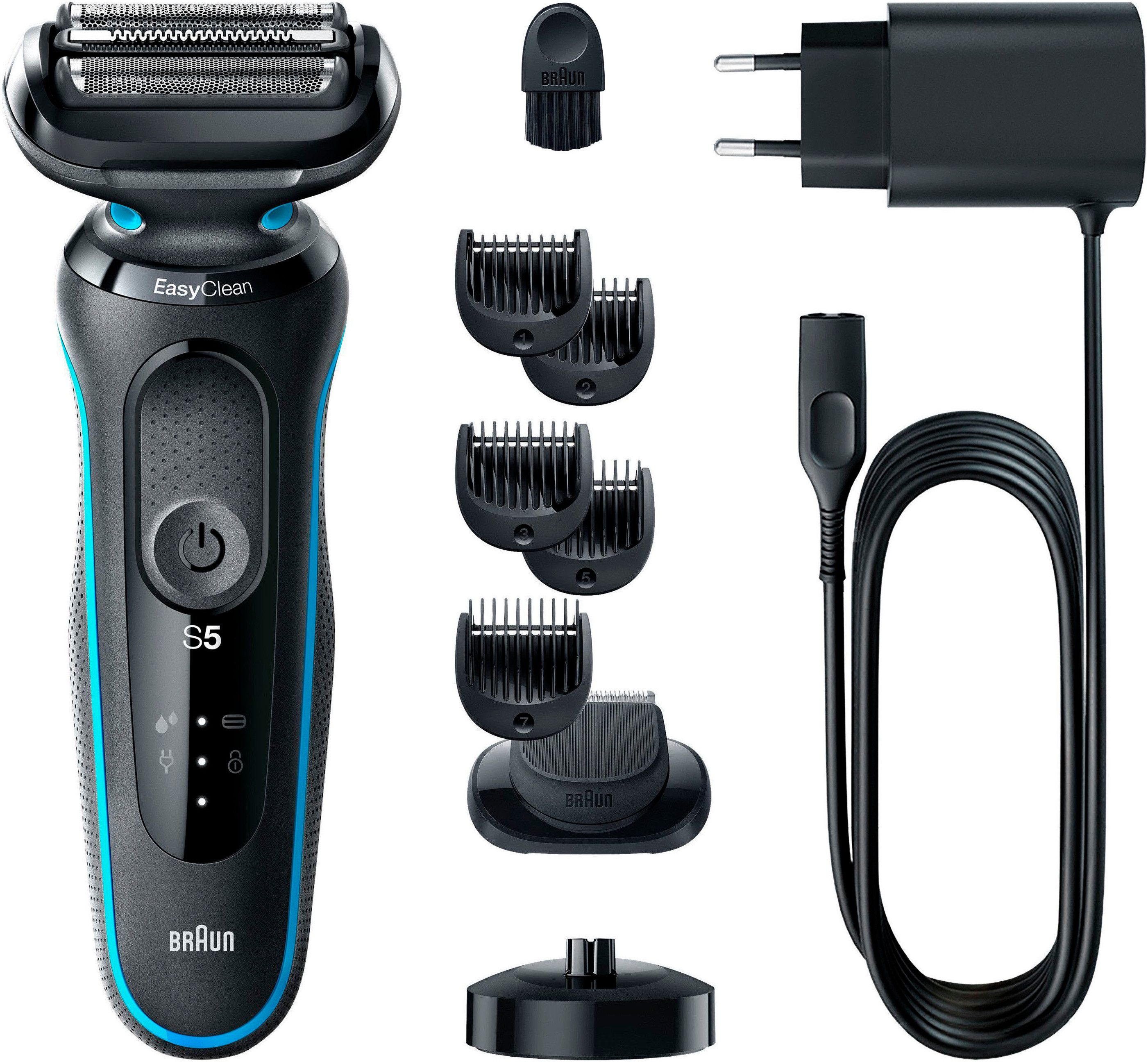 Braun Elektrisch scheerapparaat Series 5 51-M4500cs EasyClick-baardtrimmer-opzet, Wet&Dry
