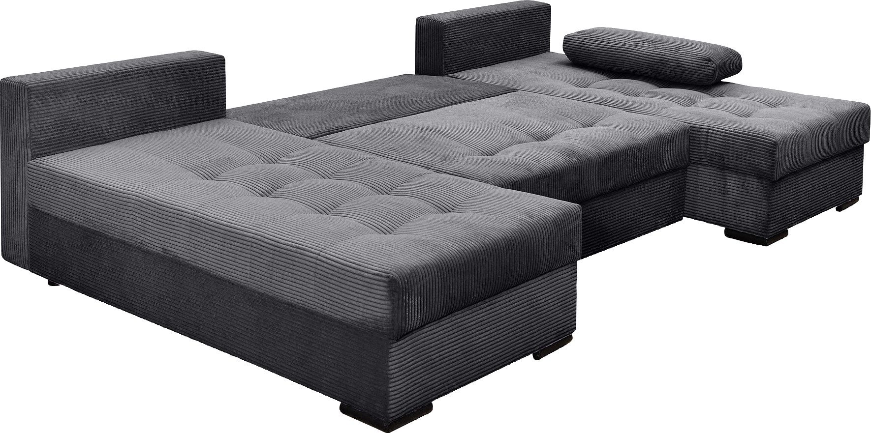 COLLECTION AB Zithoek Josy U-vorm, breedte 269 cm, platweefsel, structuur, kunstleer