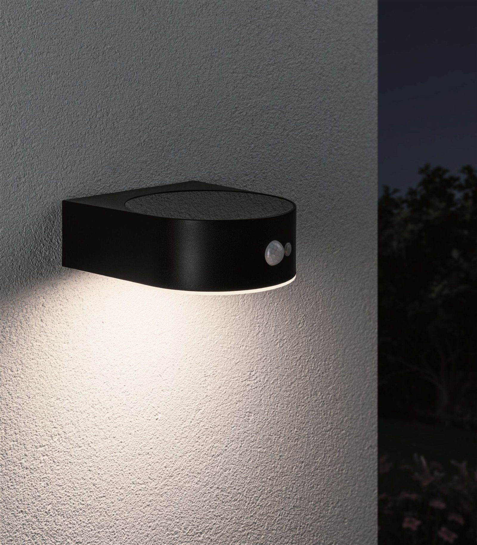 Paulmann Led-wandlamp voor buiten Solar Eileen IP44 3000K 400lm Zwart (1 stuk)