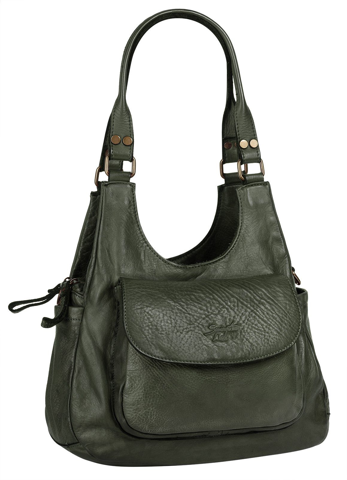 Samantha Look Schoudertas echt leer, made in italy