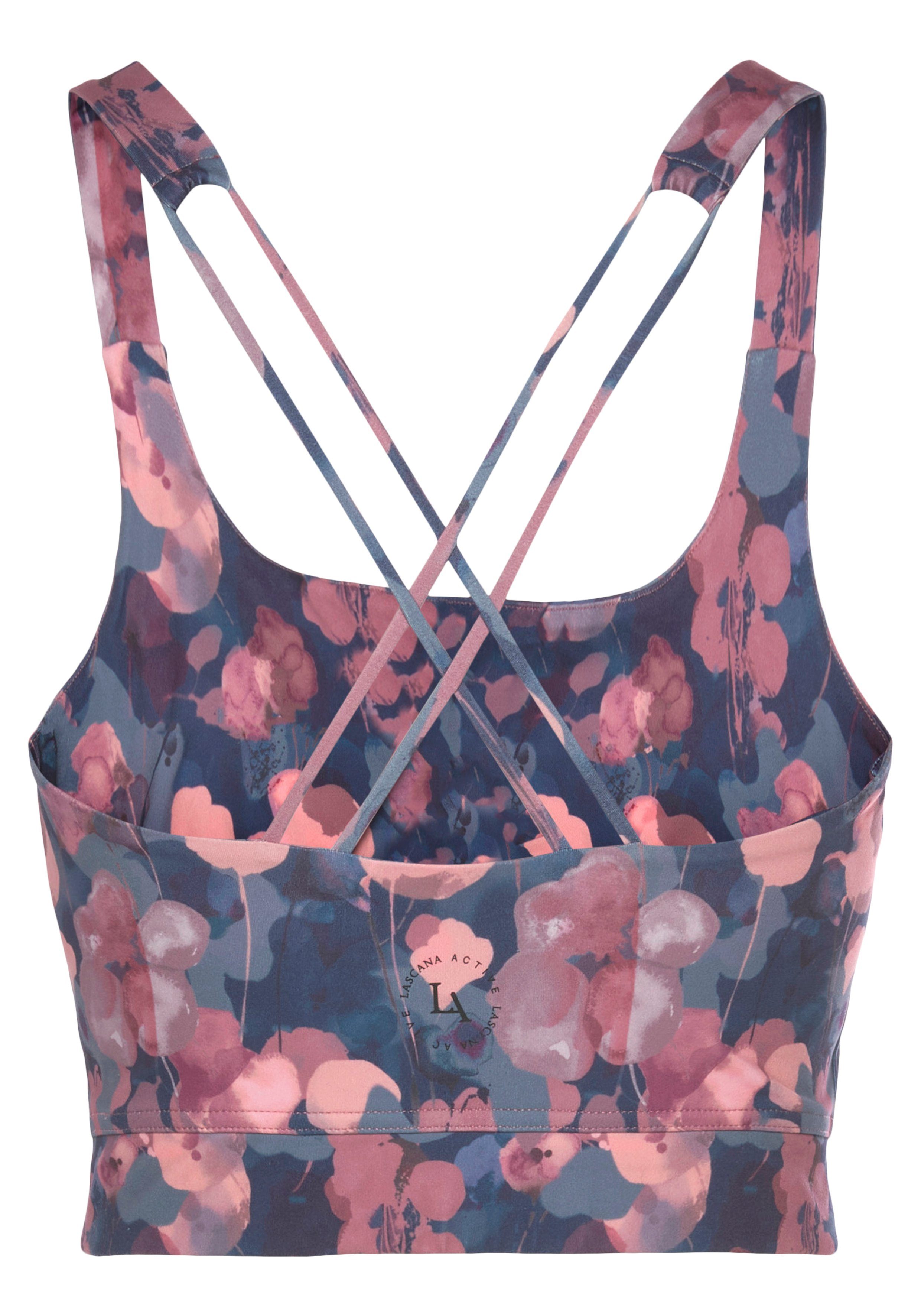 active by Lascana Crop-top met gekruiste bandjes en ronde hals