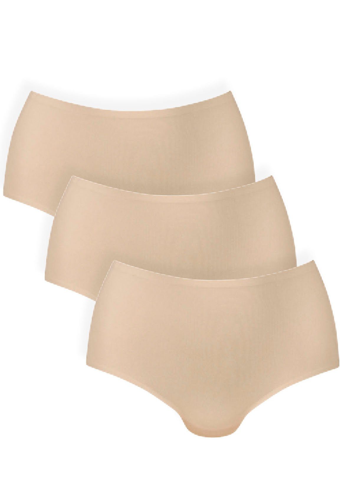 Anita Comfort High-waist-slip Essential High-Waist-Slip set van 3 onzichtbaar onder strakke kleding, naadloos, rekbaar (3 stuks) dames slips maat S/M