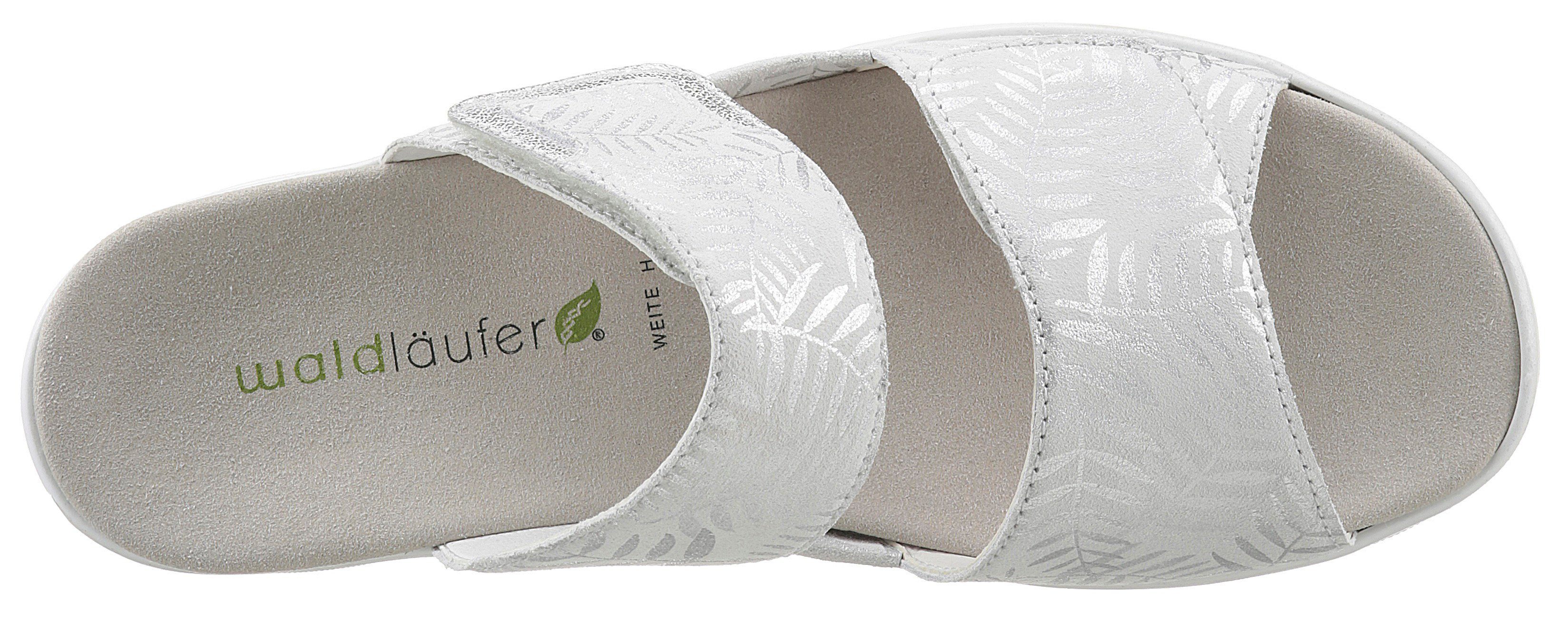 Waldläufer Slippers H-MICHELLE , sleehak, zomerschoen, pantoffels met subtiel patroon, h-breedte