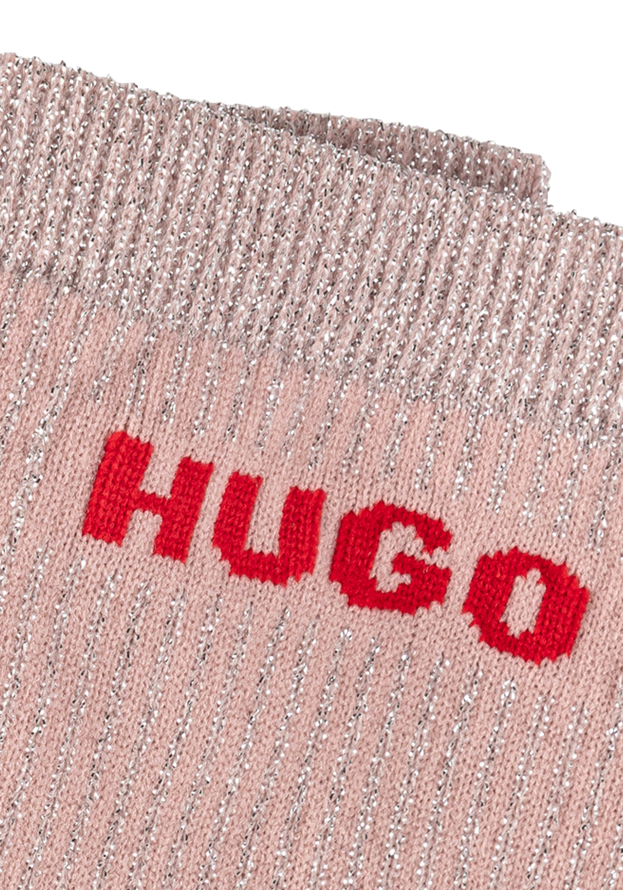 HUGO underwear Vrijetijdssokken 2P QS RIB LUREX PA W (set, 2 paar)