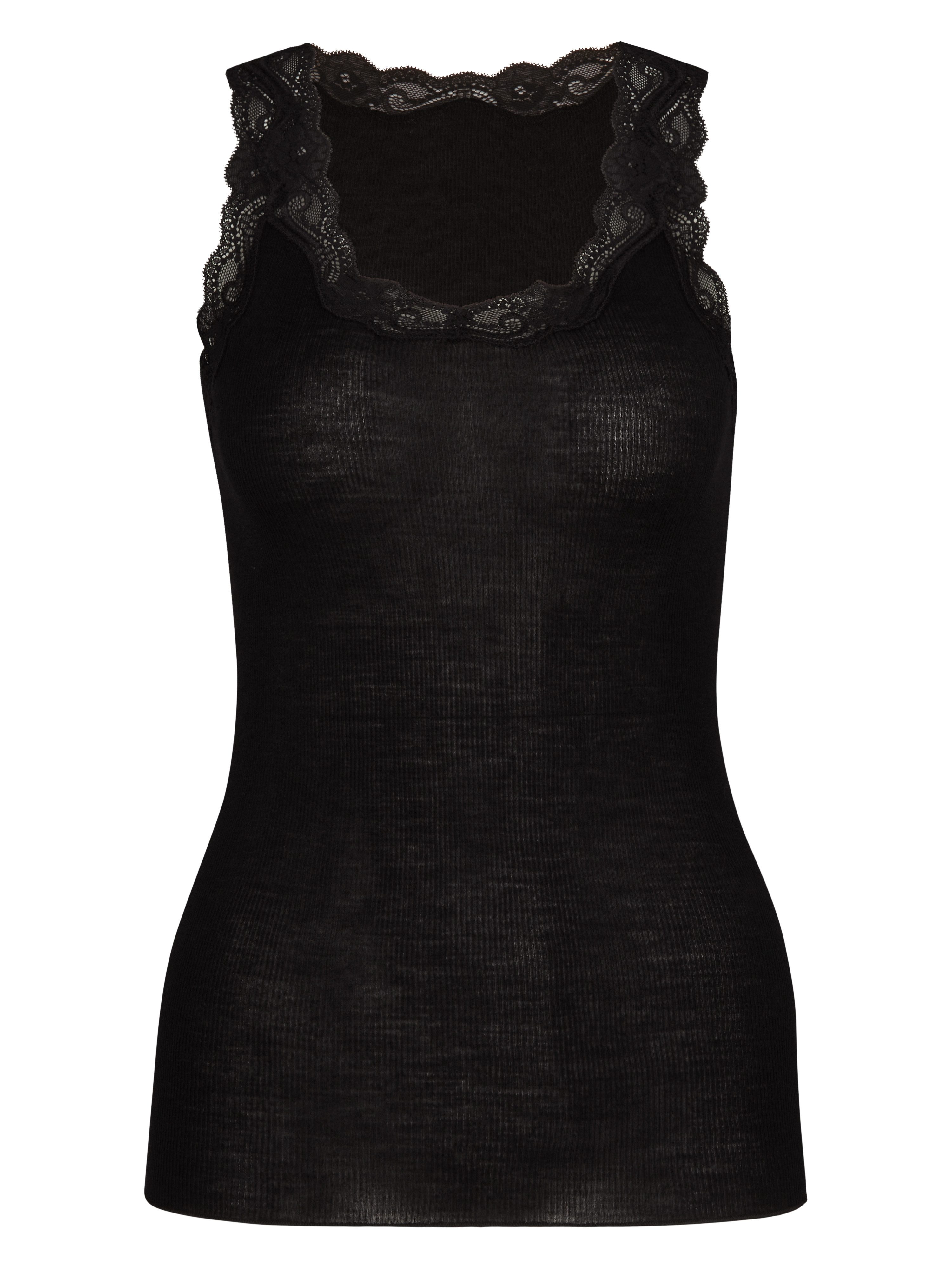 CALIDA Hemd Richesse Lace met elegante kanten afwerking aan de ronde hals en mouwuiteinden (1 stuk)