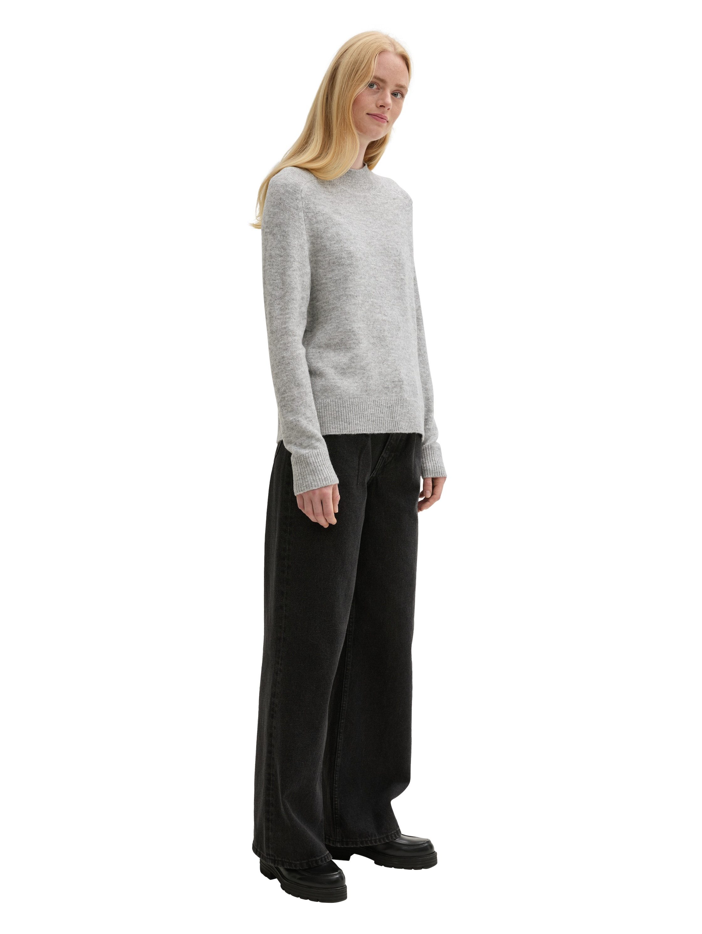 Tom Tailor Denim Gebreide trui met extra lange mouwen