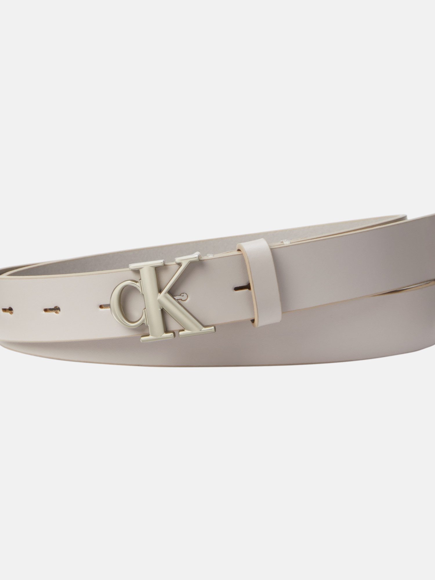 Calvin Klein Leren riem Monogram Plaque Buckle 25MM