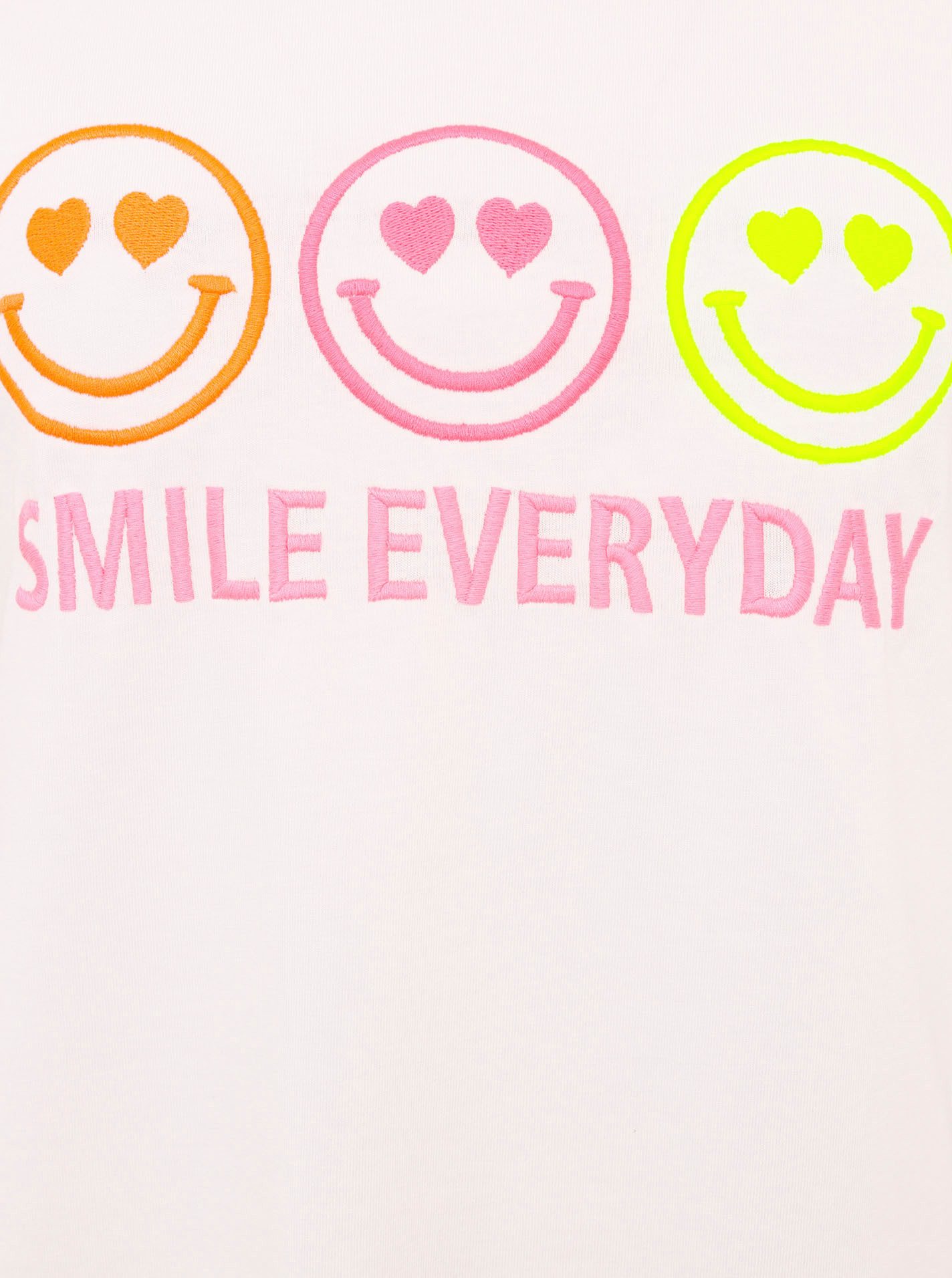 Zwillingsherz T-shirt Smile Everyday met motiverend opschrift