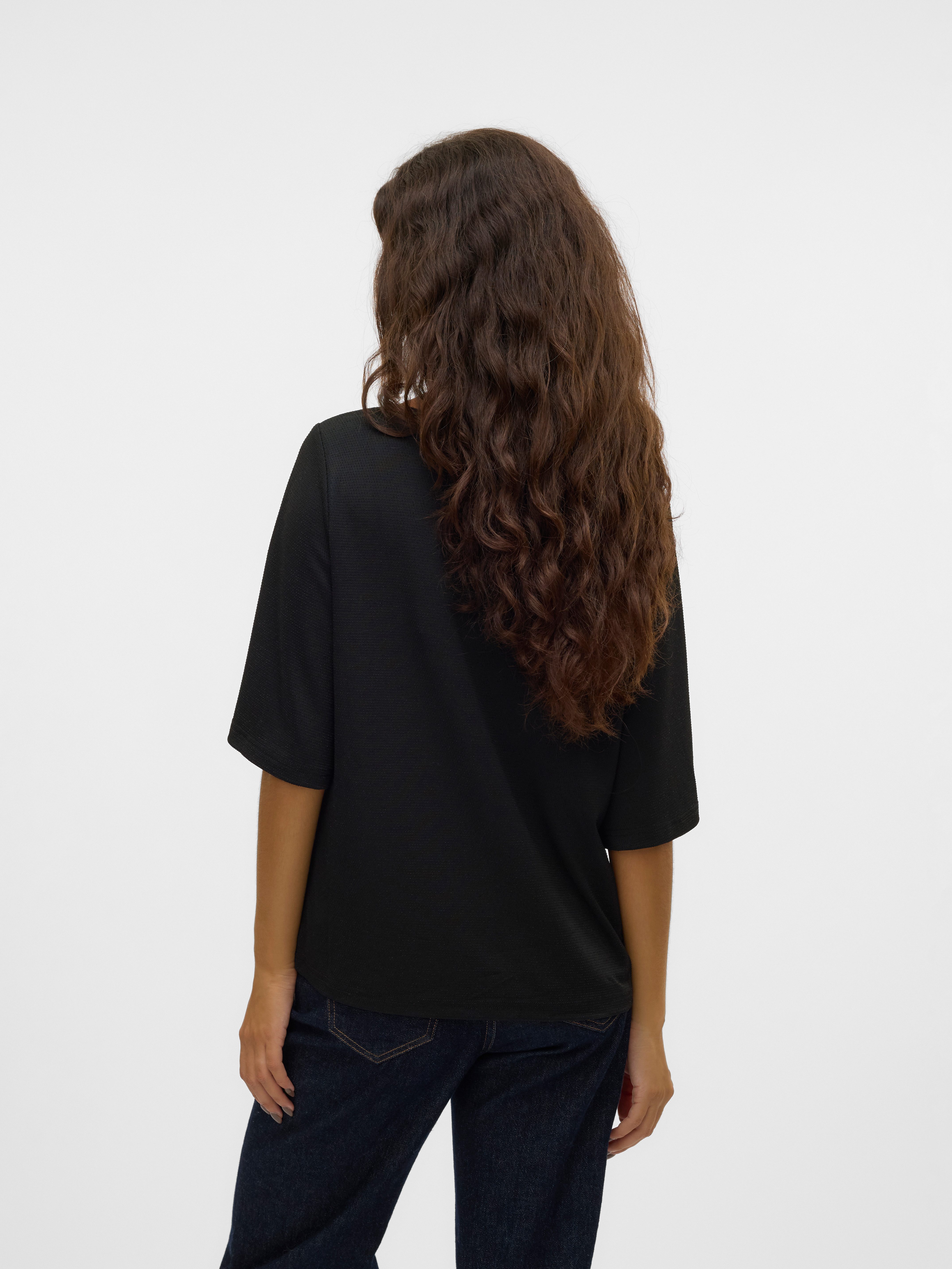 Vero Moda Shirt met ronde hals VMKANVA 2 4 GLITTER TOP JRS