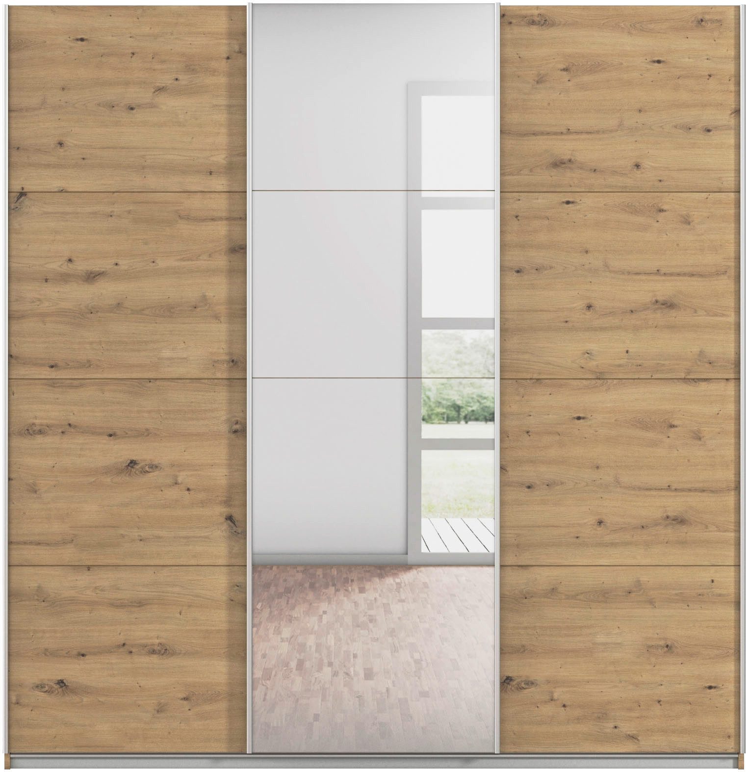 rauch Schuifdeurkast Kledingkast Garderobe CORTONA inclusief interieurindeling,