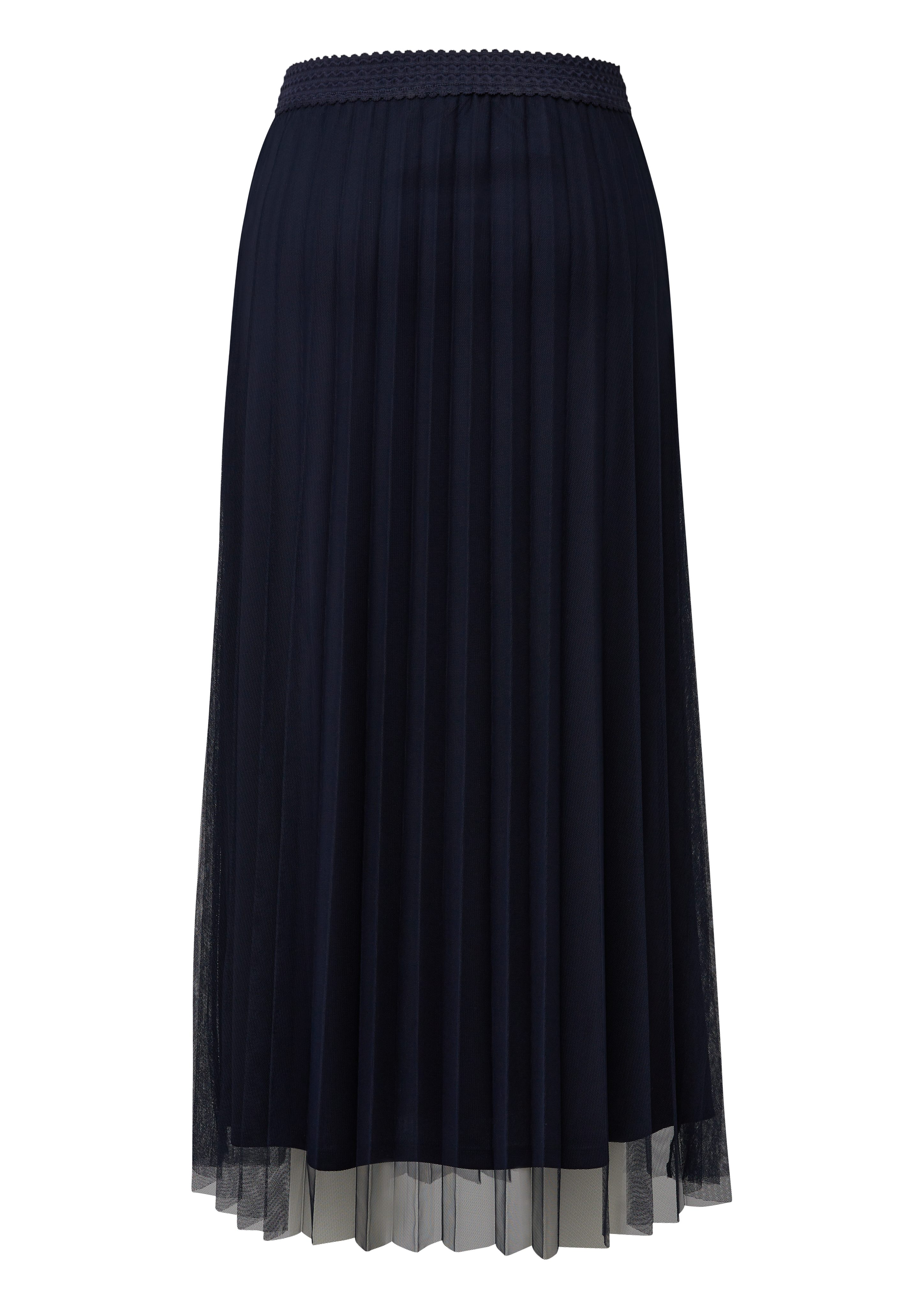 s.Oliver BLACK LABEL Midirok van geplisseerd mesh