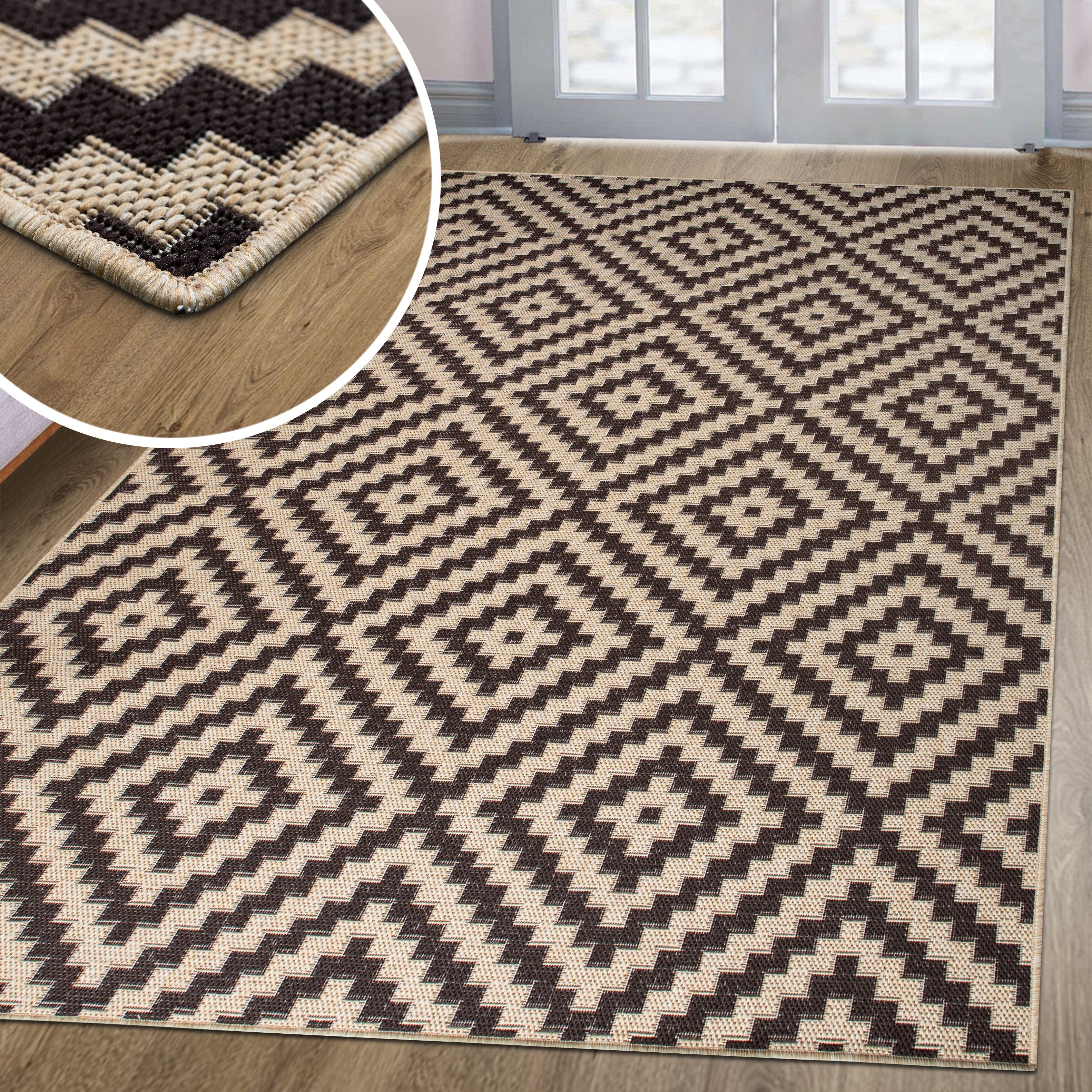 my home Vloerkleed Cordoba is ook als loper verkrijgbaar Geschikt voor binnen en buiten, sisal-look, weerbestendig & uv-bestendig, boho