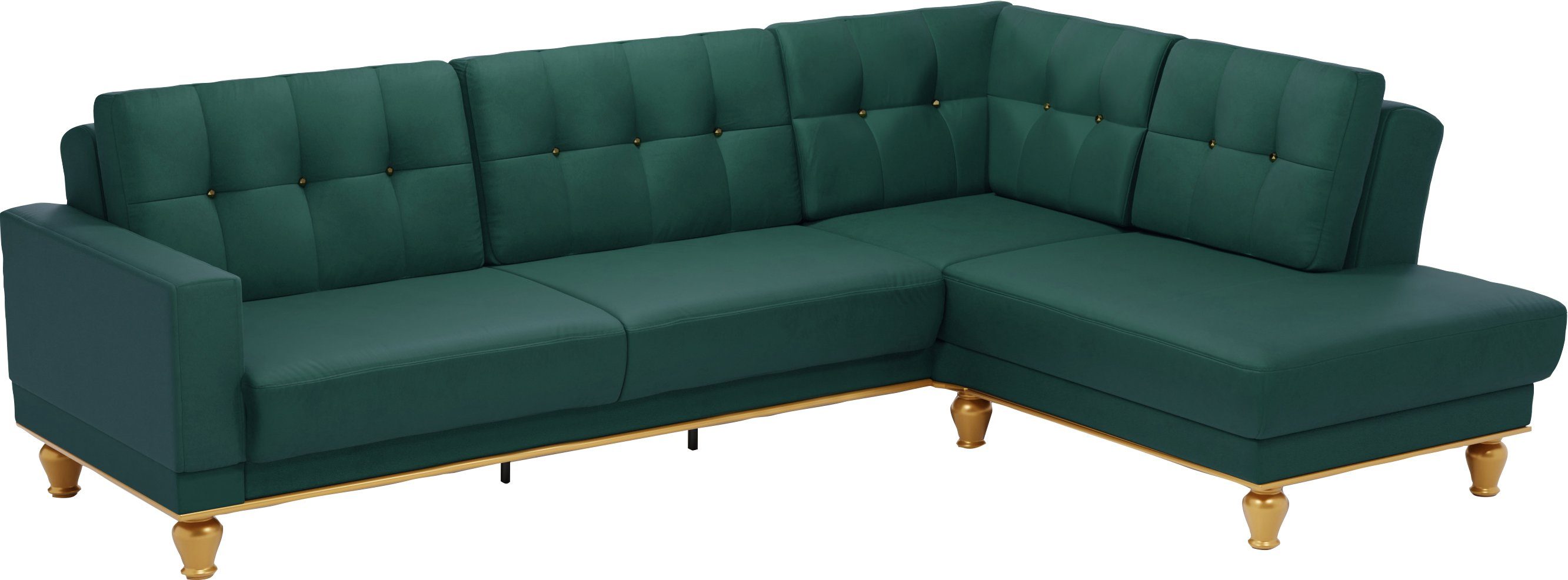 sit&more Hoekbank Orient 5 L-vorm met strassteentjes, naar keuze met slaapfunctie en bedkist