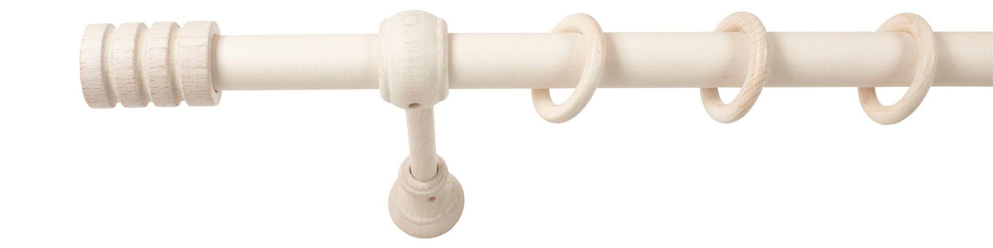 SN DECO GROUP Gordijnroede Pisa 28 mm, hout, verschillende lengtes en kleuren, compleet set (1 stuk)