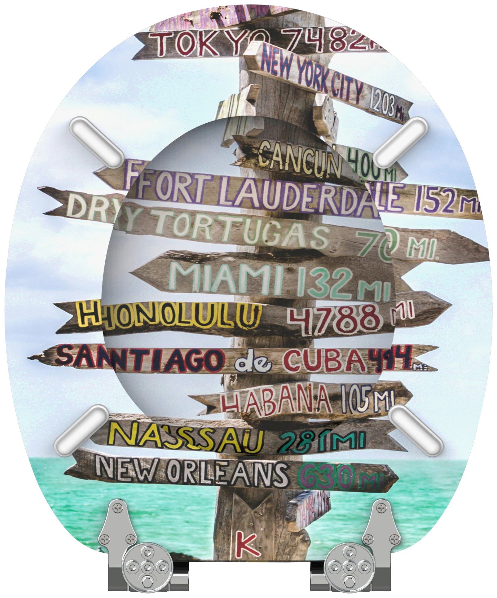 Sanilo Toiletzitting Key West met soft-closemechanisme