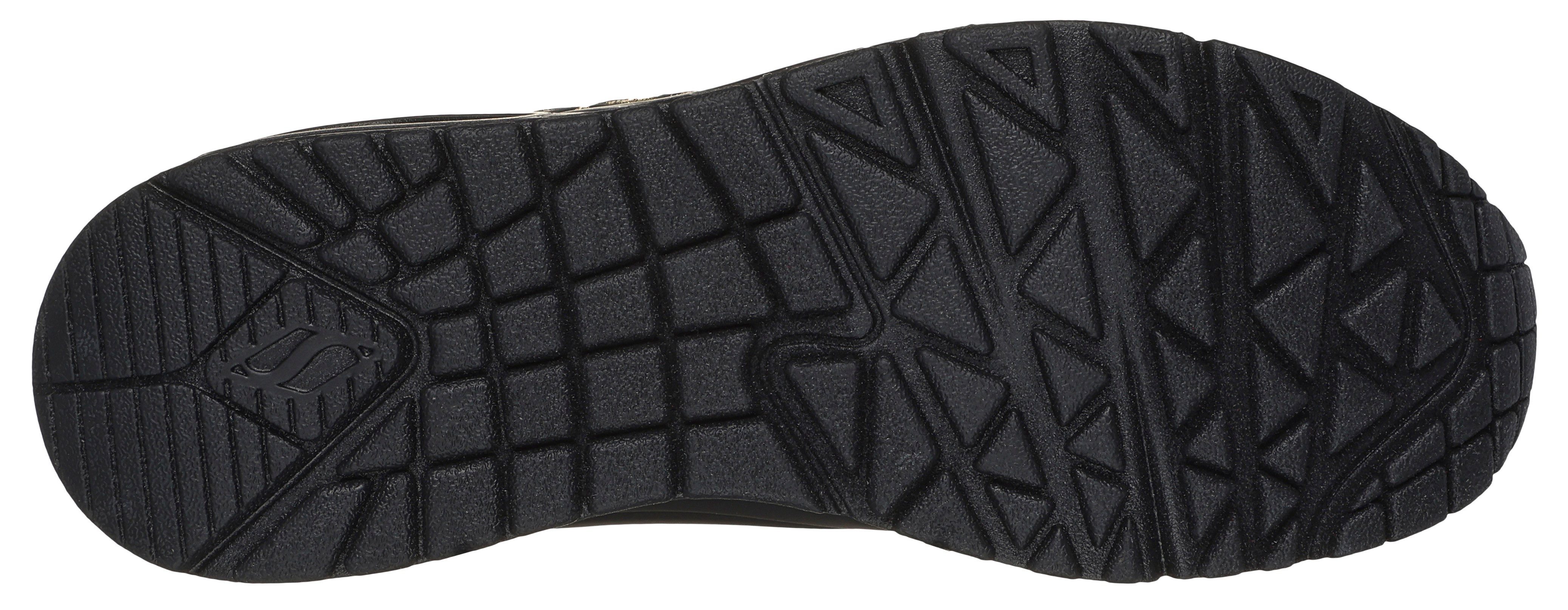 Skechers Sneakers UNO-GOLDEN HEART Vrijetijdsschoen, veterschoen met gouden mylar borduursels