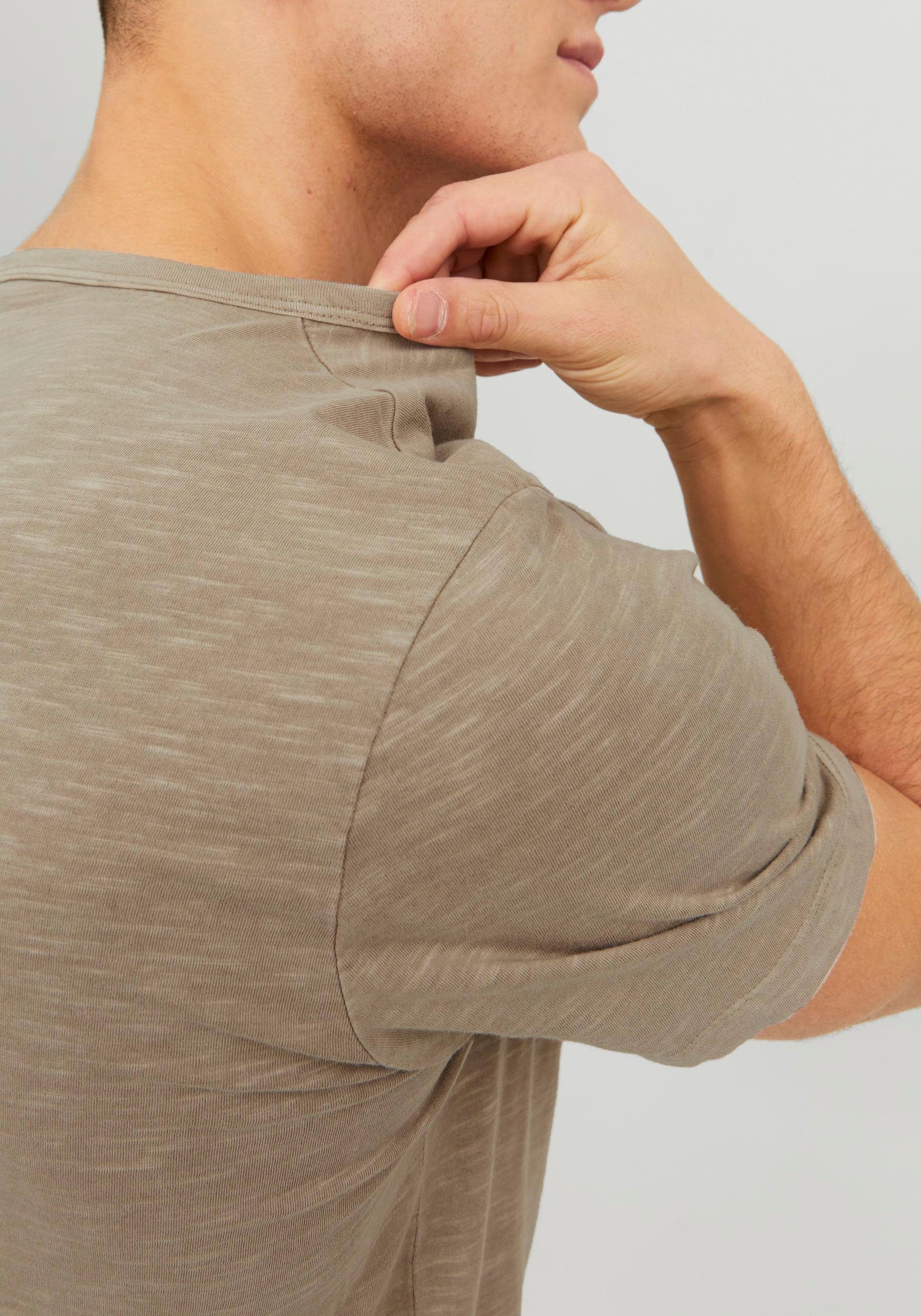 Jack & Jones T-shirt JJESPLIT NECK TEE SS NOOS