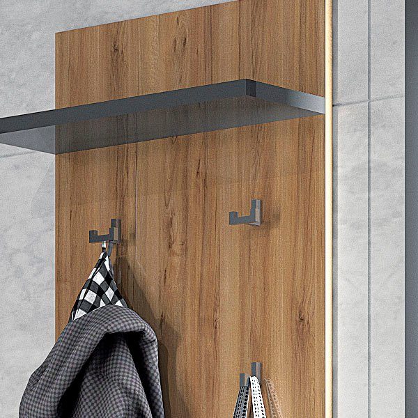 Places of Style Kapstokpaneel Onyx UV gelakt in moderne hoogglans