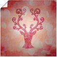 artland artprint roze glinsterende ree in vele afmetingen  productsoorten -artprint op linnen, poster, muursticker - wandfolie ook geschikt voor de badkamer (1 stuk) roze