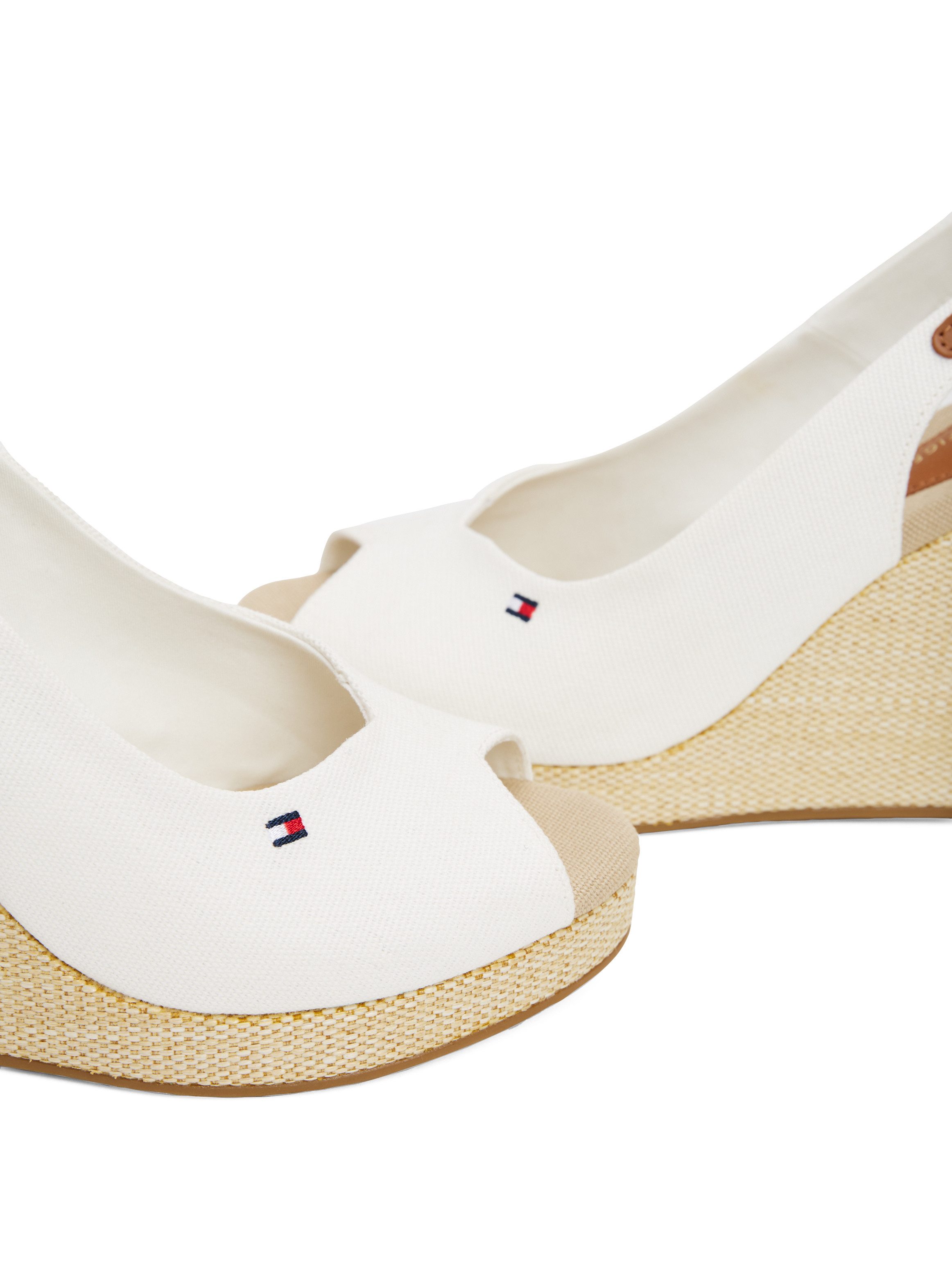 Tommy Hilfiger Highheel sandaaltjes FLAG HIGH WEDGE ESPAD SLINGBACK