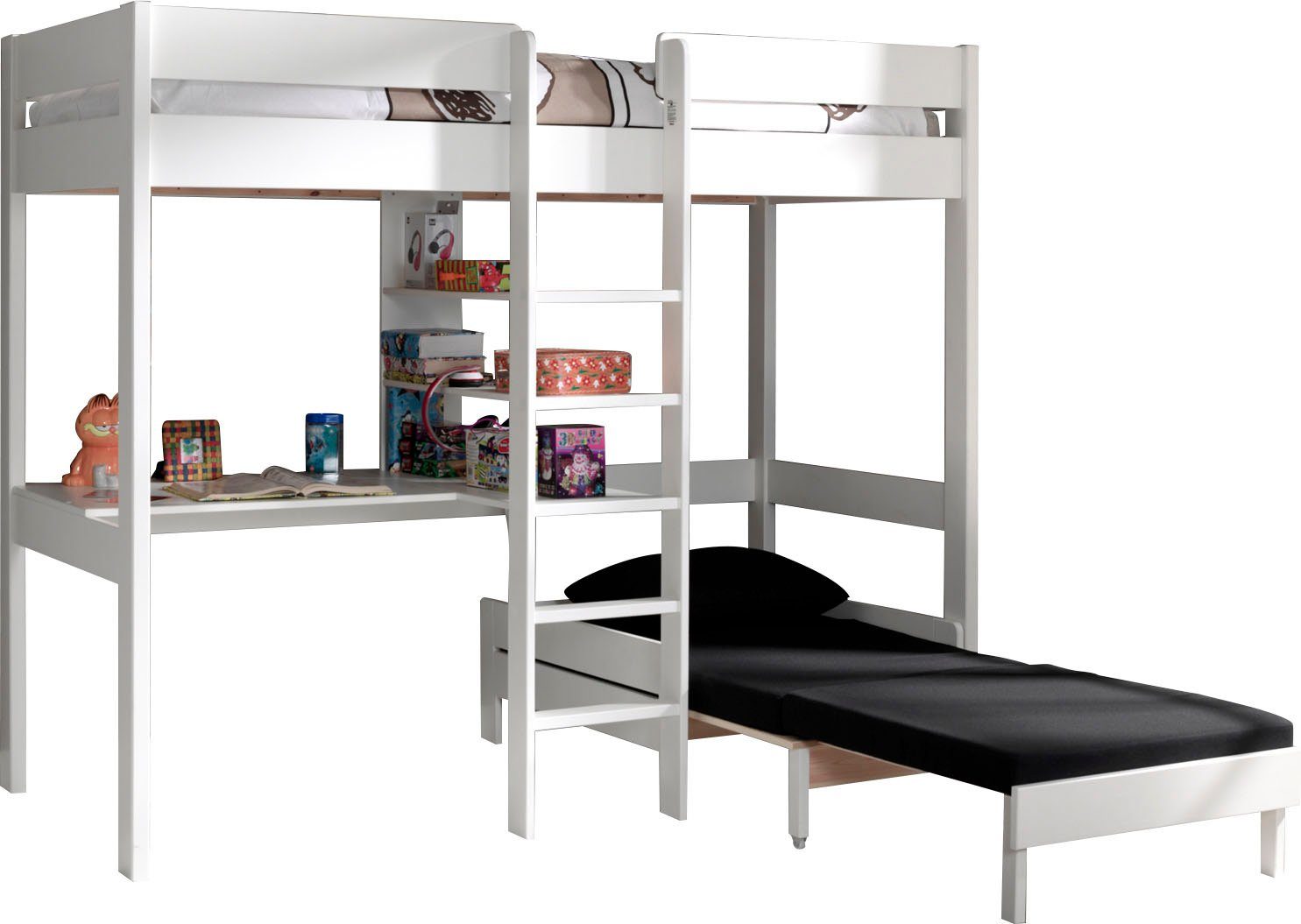 Vipack Hoogslaper PINO met stoel, schrijfblad en rek