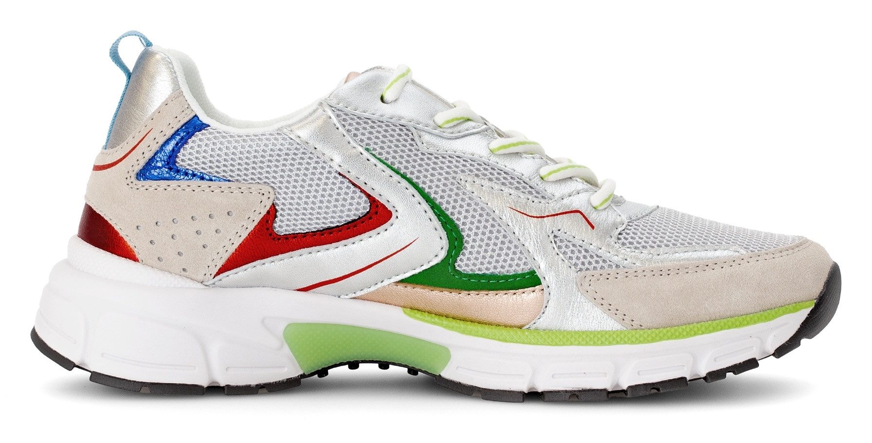 Gabor Sneakers met sleehak Florence , vrijetijdsschoen, lage schoen, veterschoen in comfortwijdte g (= breed)