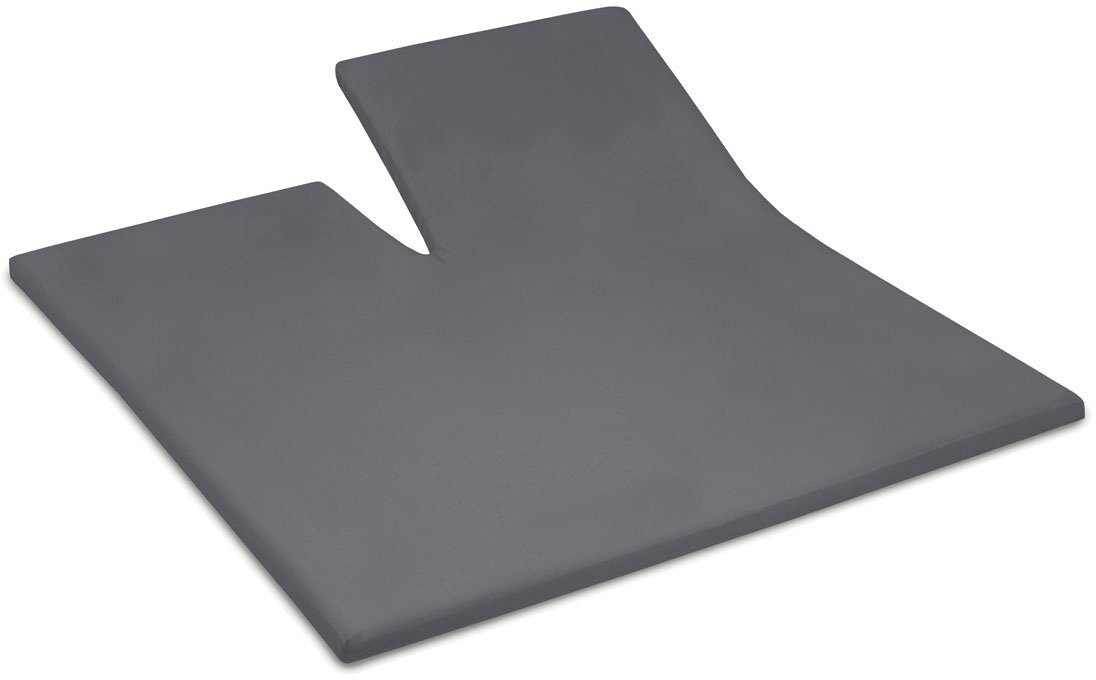 Cinderella Hoeslaken Basic Split met elastiek (1 stuk) hoeslakens maat 200 cm x 200 cm grijs