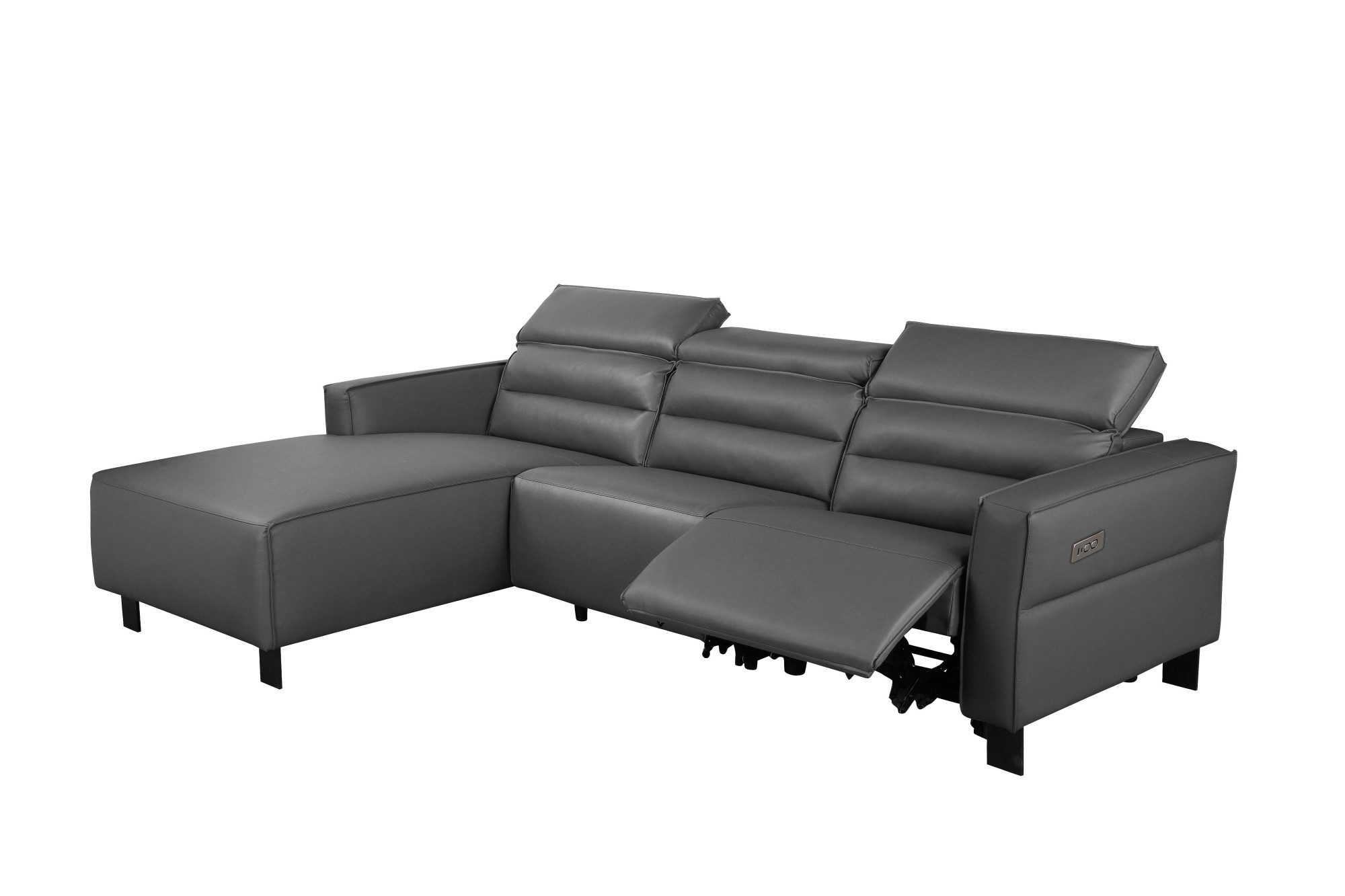 Places of Style Hoekbank Carpari, L-vorm, 263 cm, handmatige of elektrische relaxfunctie