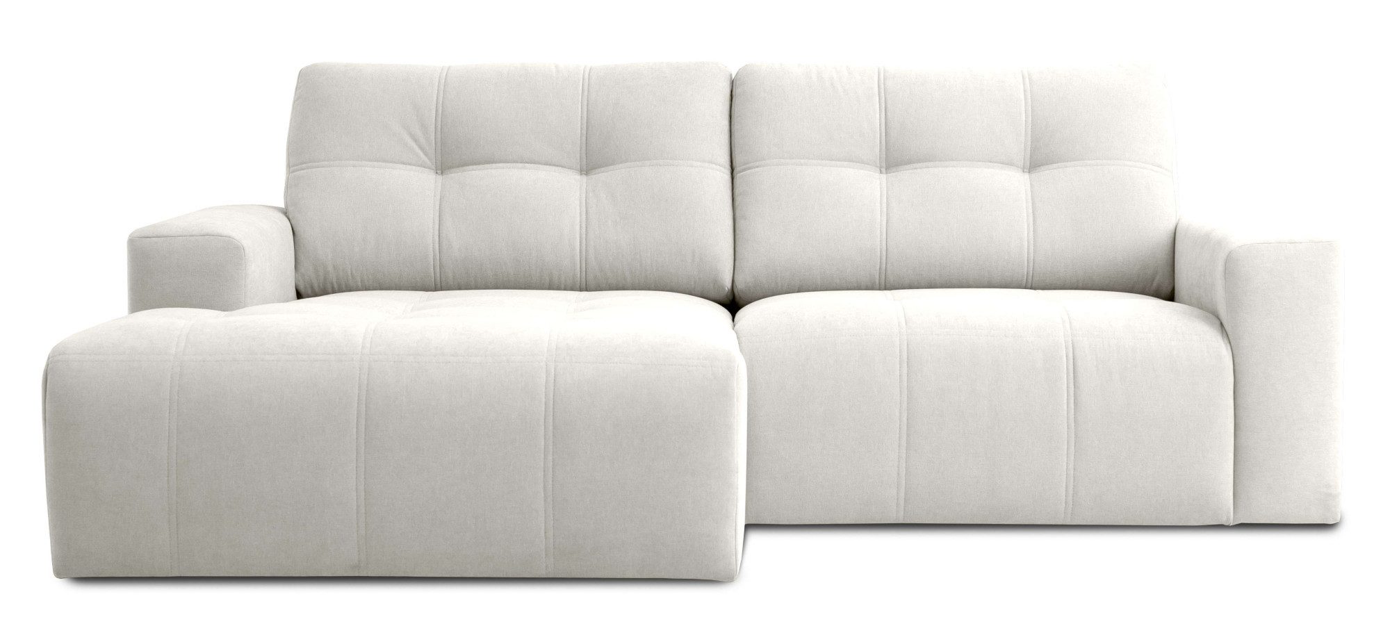 Home affaire Hoekbank Turnon, lounge-sofa, breedte 221 cm Chenille, met knoop- en dubbele stiksels, elegante uitstraling