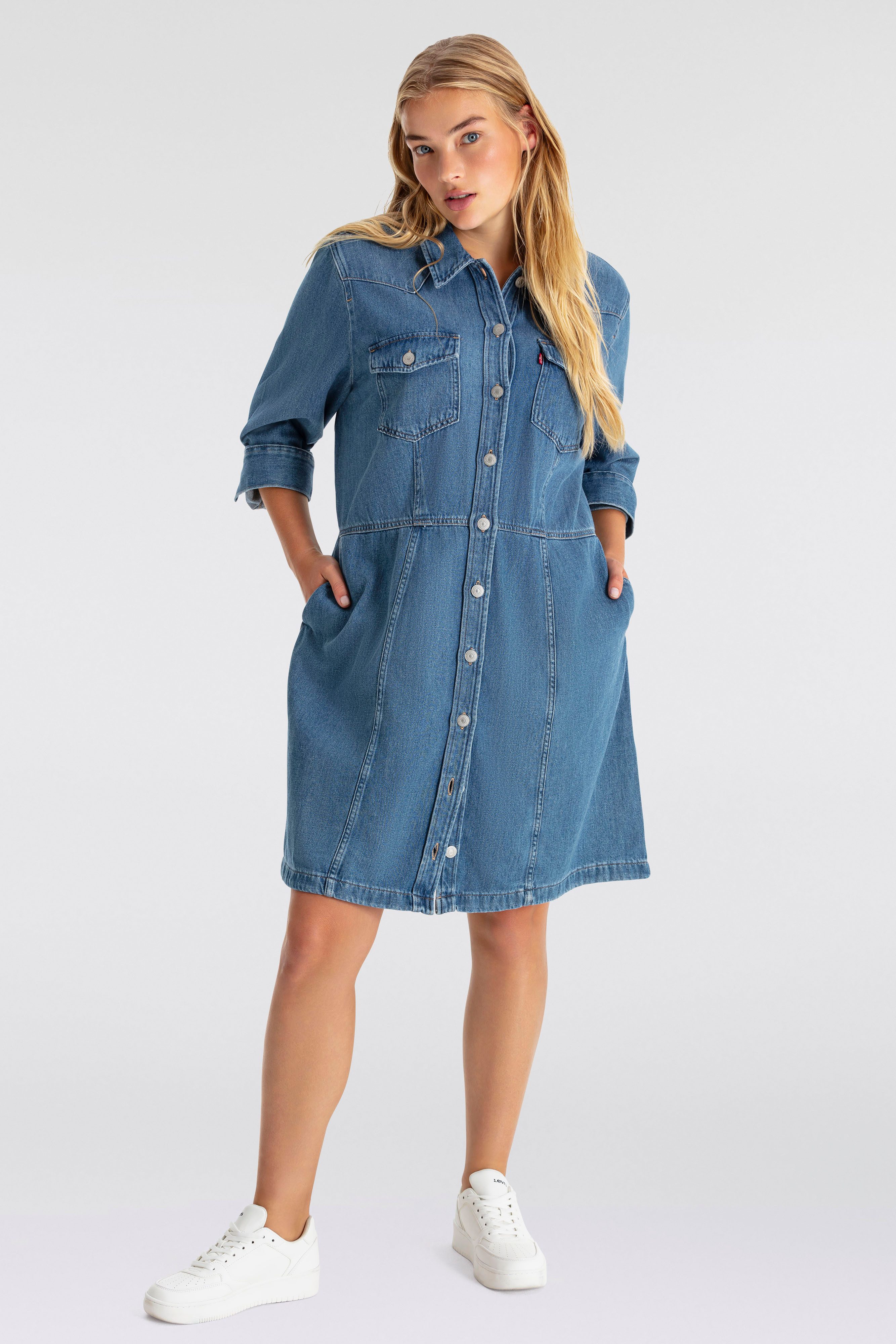 Levi's Plus Jeans jurk van klassieke katoen-denim