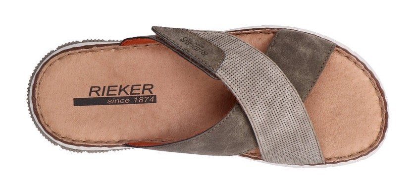 Rieker Slippers zomerschoen, slippers, klittenbandschoen, met klittenbandjes