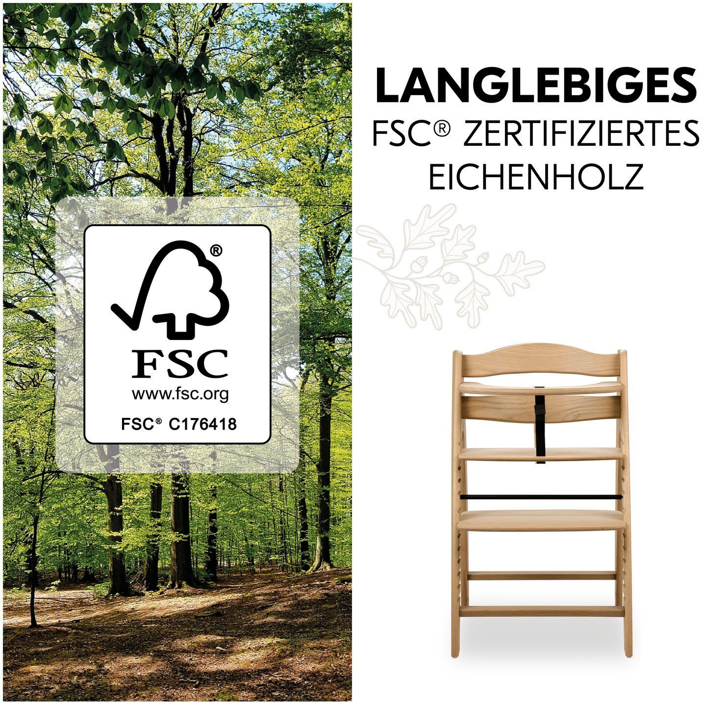 Hauck Kinderstoel Arketa, oak FSC®- beschermt bos - wereldwijd