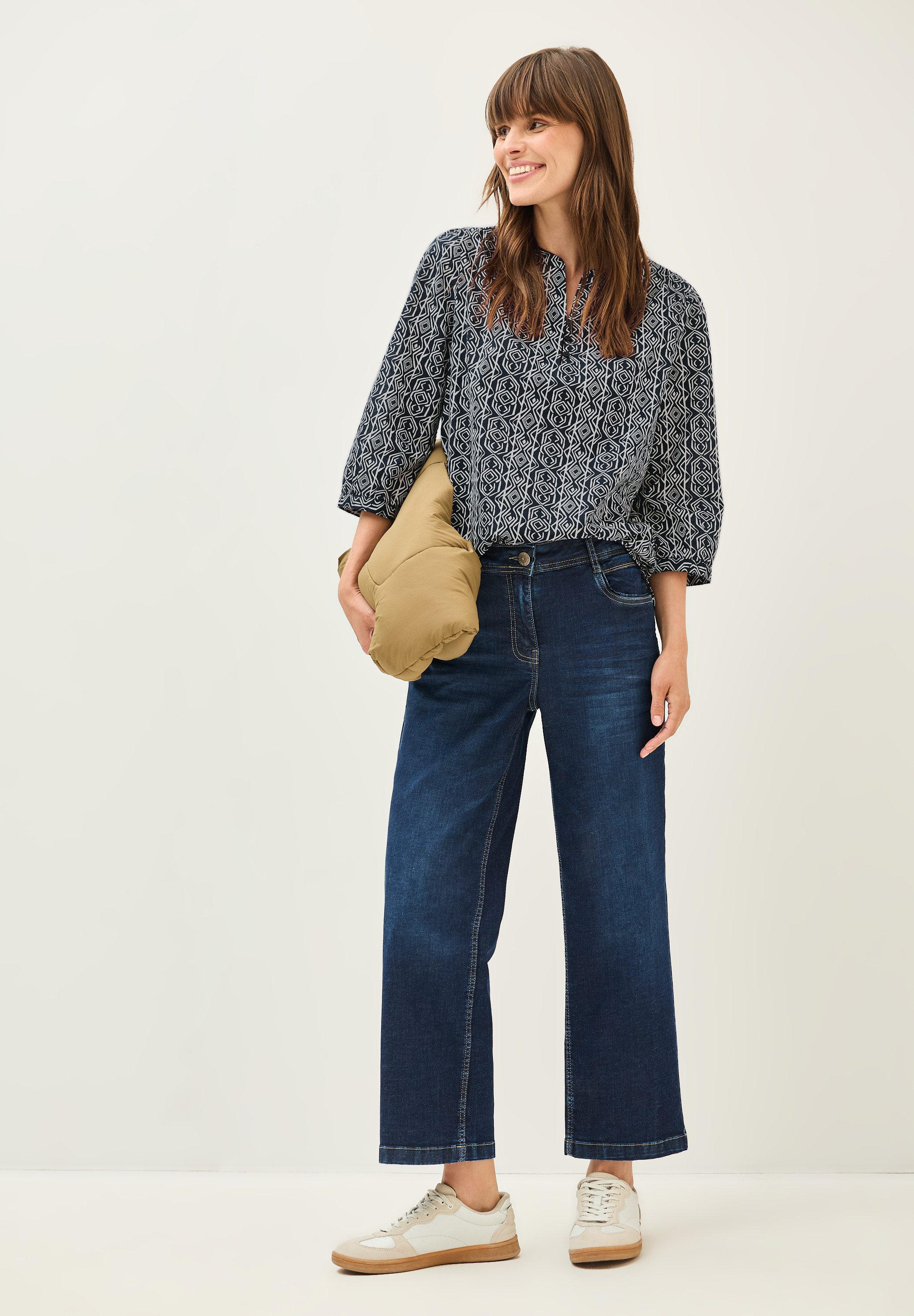 Cecil Gedessineerde blouse met grafisch patroon
