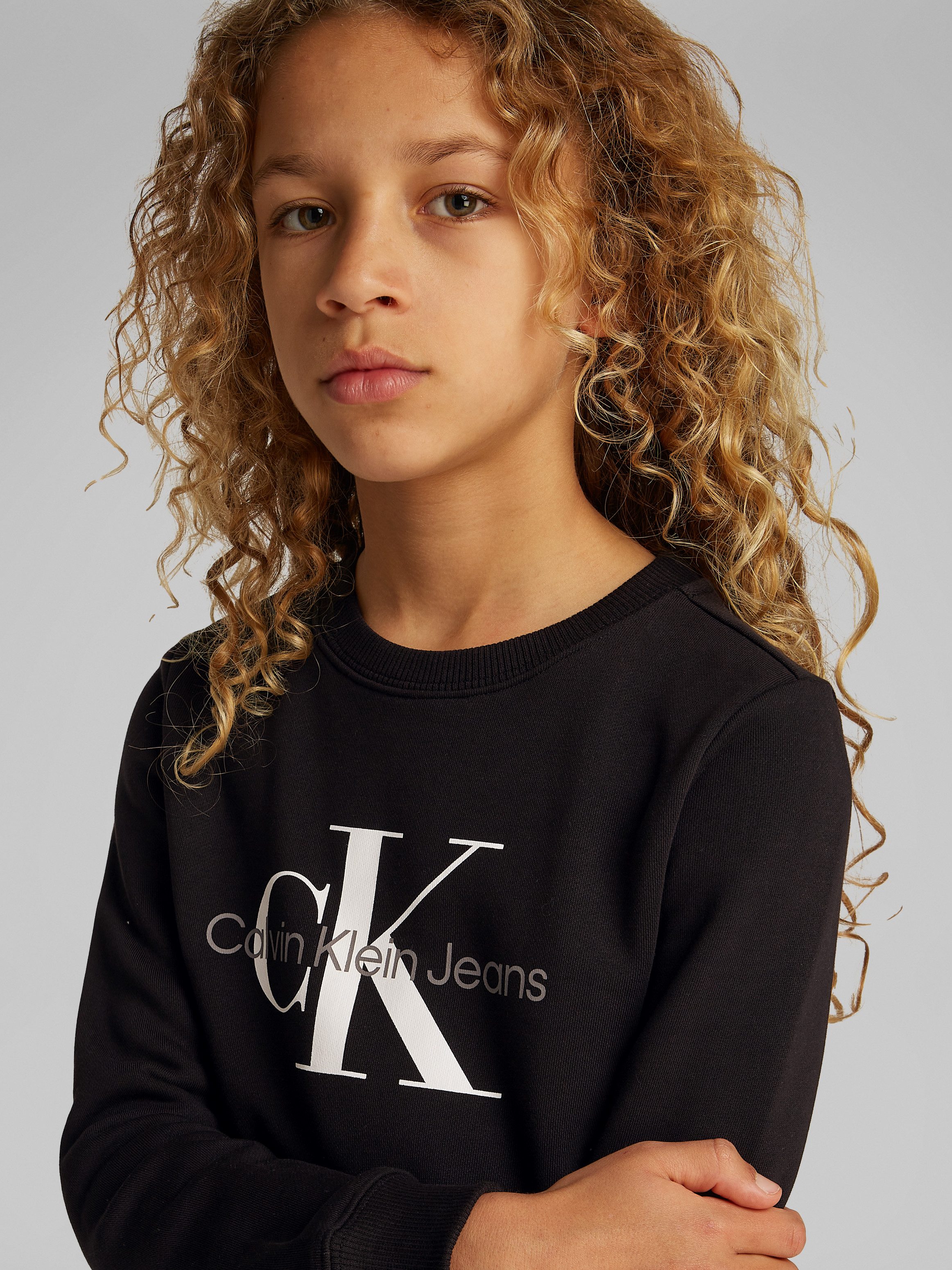 Calvin Klein Sweatshirt CK MONOGRAM TERRY CN voor kinderen tot 16 jaar en met logoprint