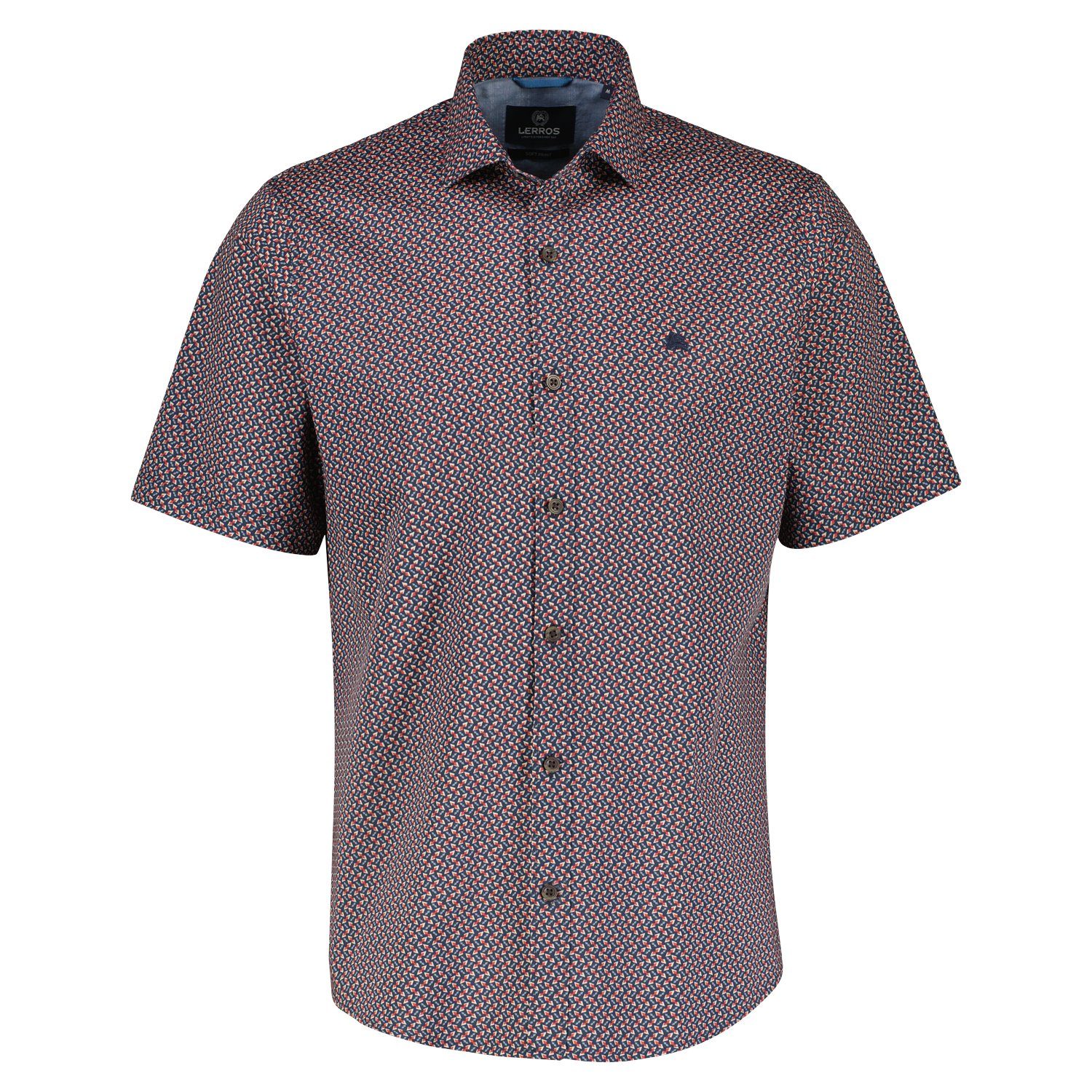 Lerros Overhemd met korte mouwen met geometrische fullprint