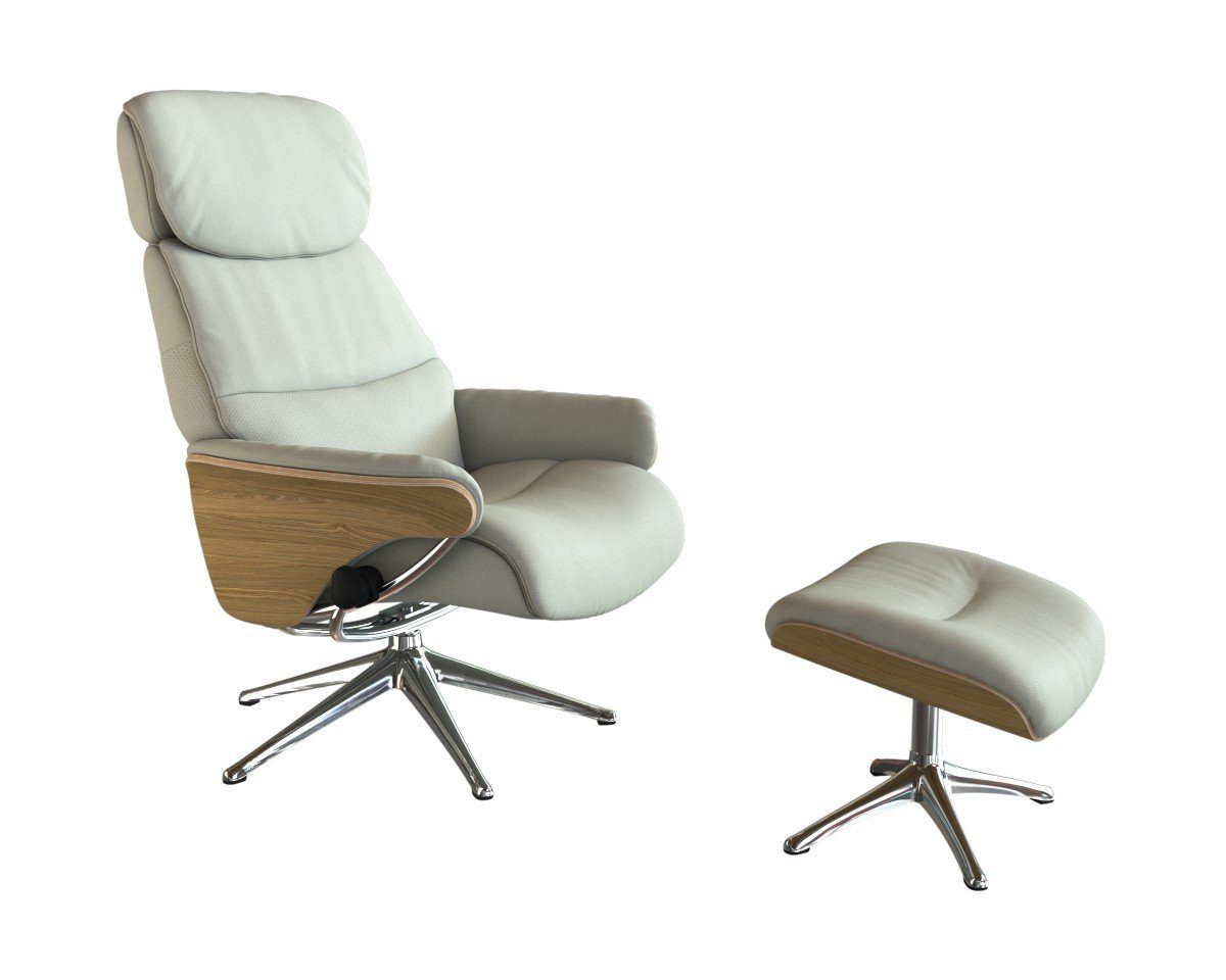 FLEXLUX Relaxfauteuil Aarhus, functionele stoel, gestoffeerde stoel, armleuning, TV-fauteuil, Relaxfunctie & hoofd- en rugverstelling, armleuning