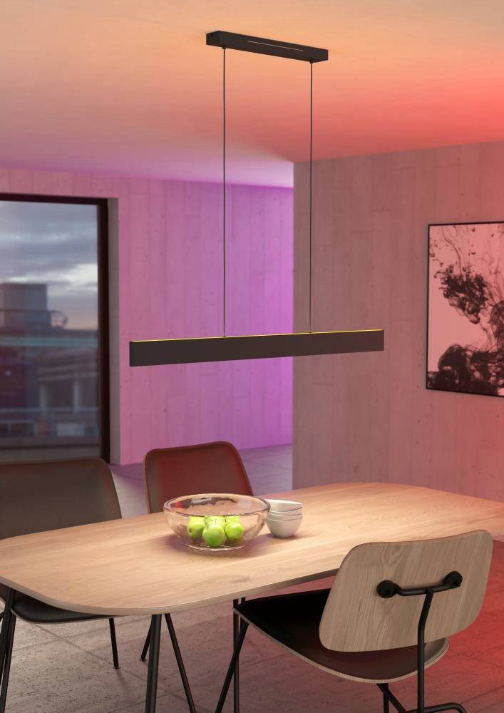 EGLO Hanglamp ANDREAS-Z Hängelampe schwarz, ZigBee 3.0, Pendelleuchte, Pendellampe Hanglamp, ZigBee, app en spraakbesturing Alexa, RGB, dimbaar (1 stuk)