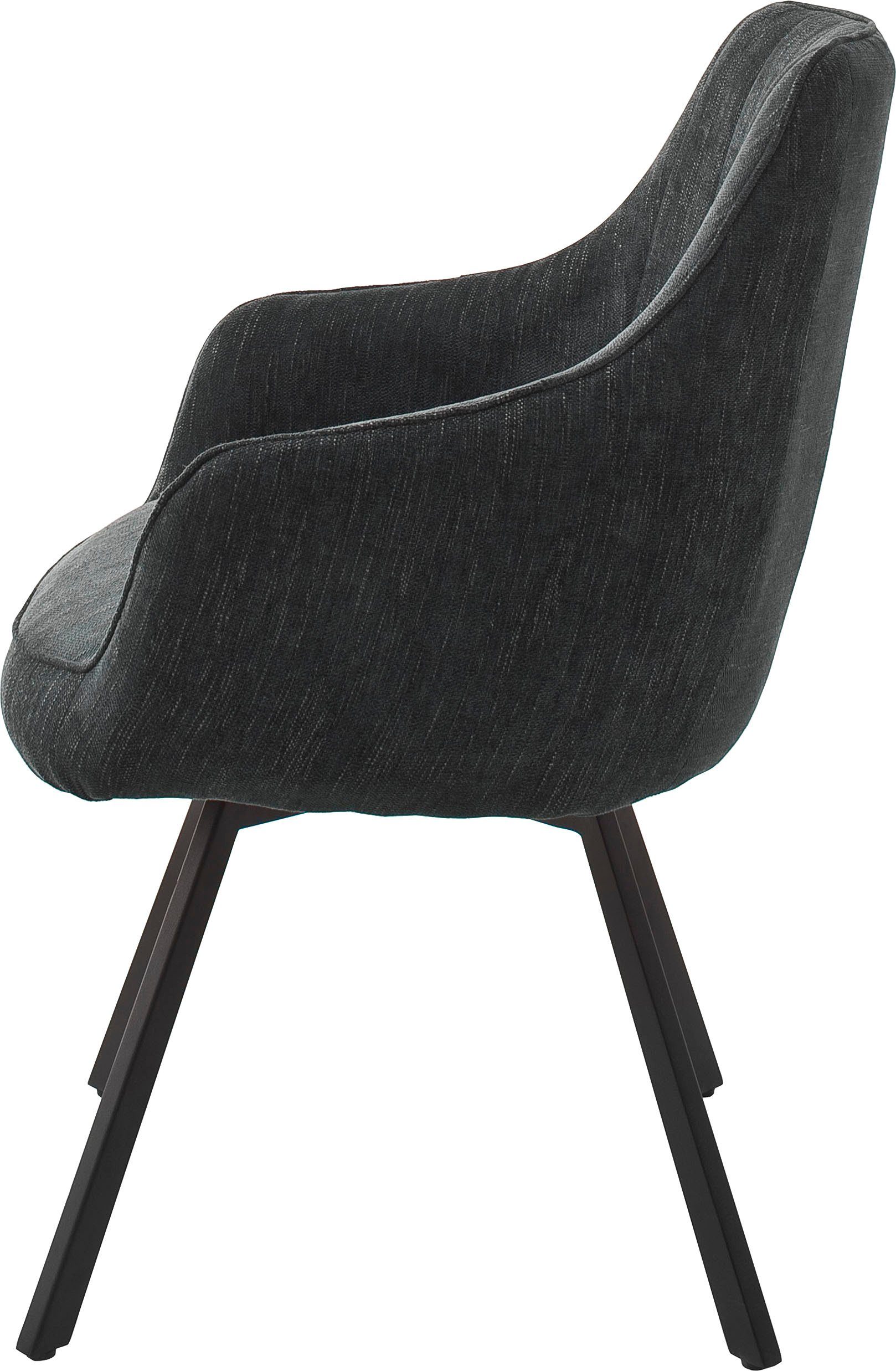 MCA furniture Eetkamerstoel Sassello Stoel 180º draaibaar met nivellering, bekleding, belastbaar tot 120 kg (set, 2 stuks)