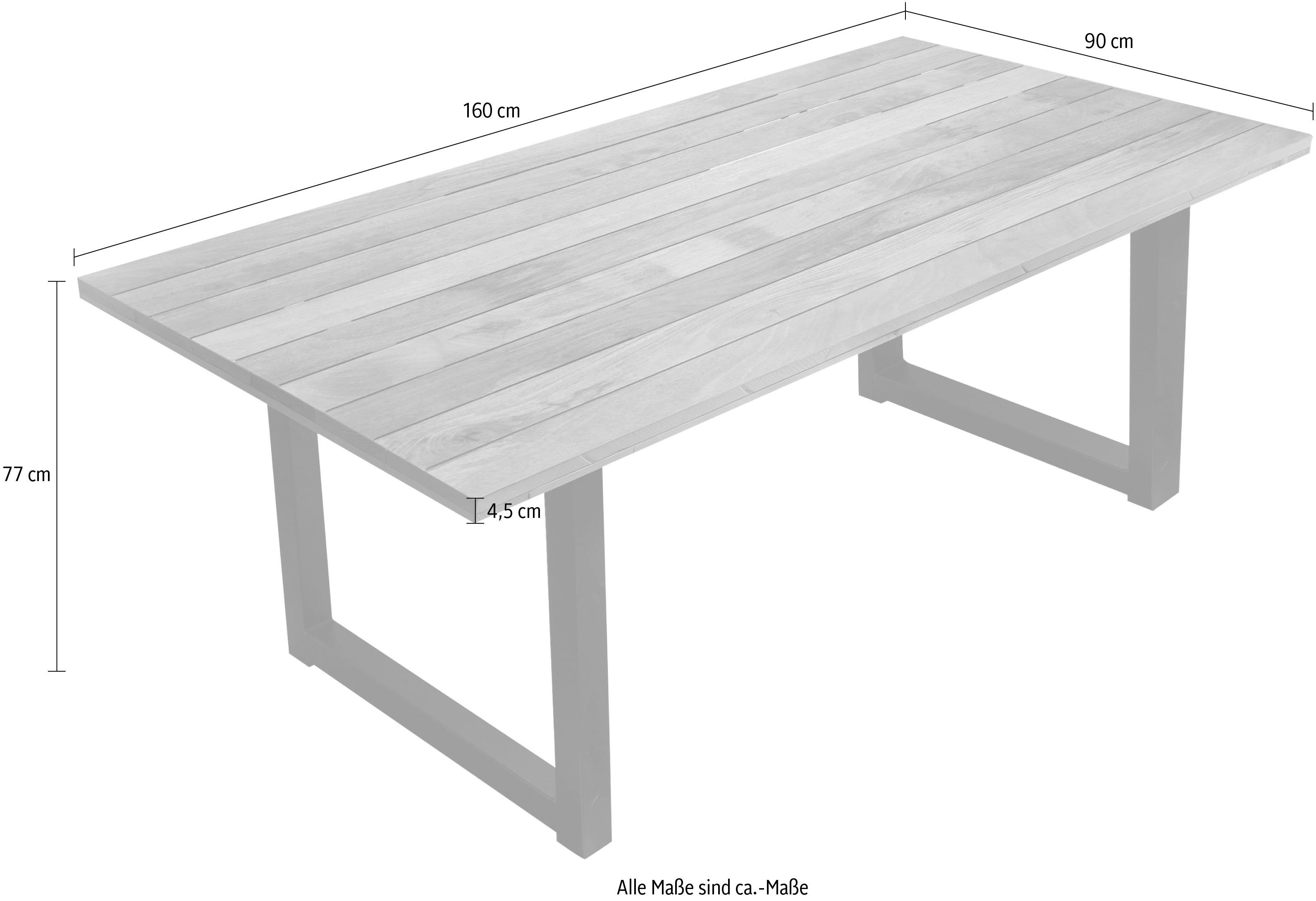Home affaire Eettafel Aletsch gemaakt van onbehandeld hout, gerecycled steigerhout
