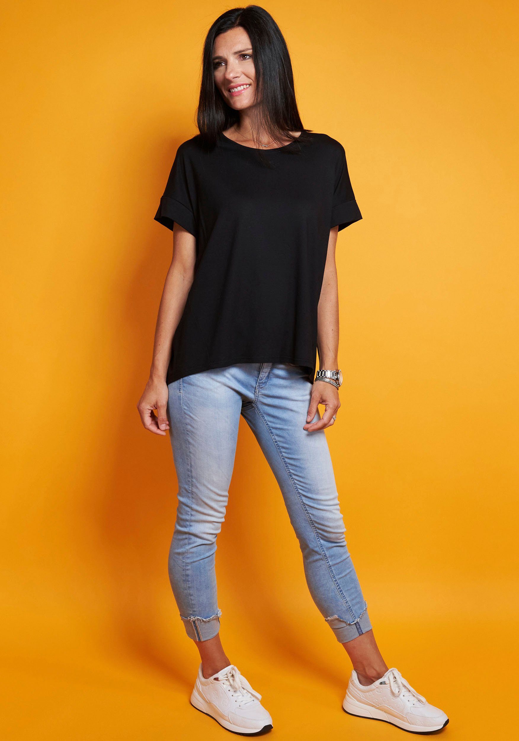 Seidel Moden Shirt met korte mouwen met verbrede schouders made in germany