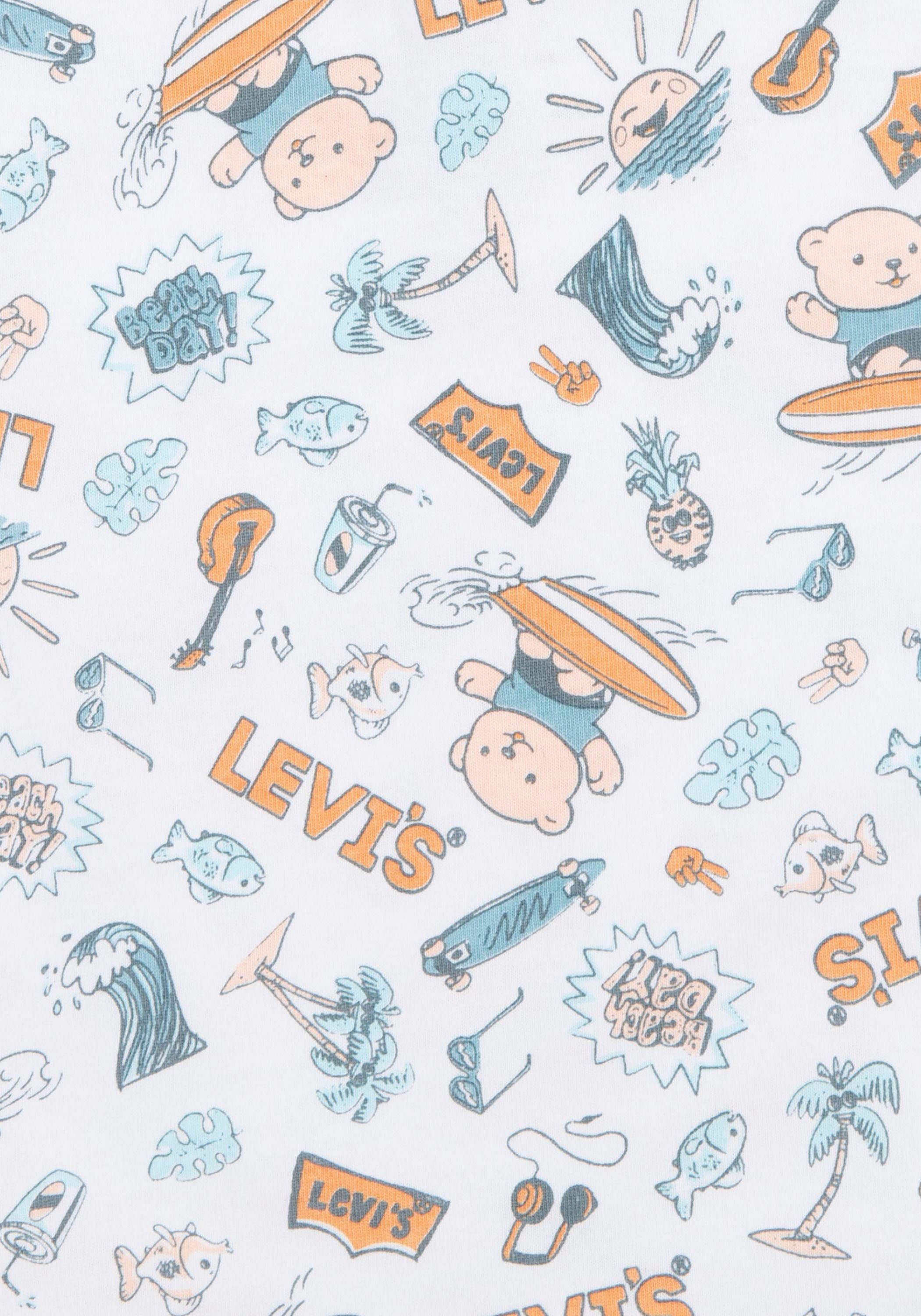 Levi's Kidswear Shirt short Surfing Doodle voor baby jongens (set, 2-delig)