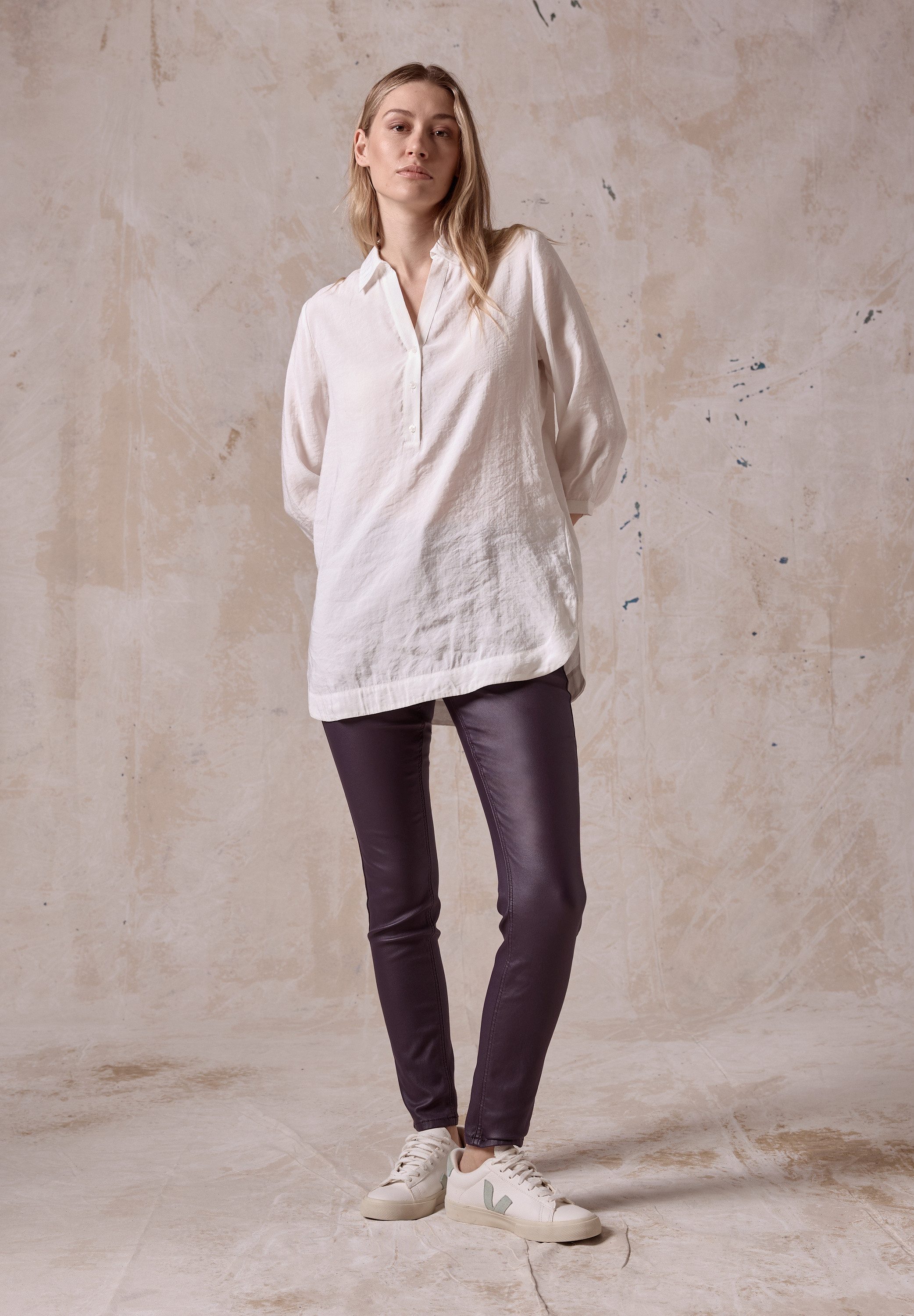 Cecil Imitatieleren broek Scarlett in five-pocketsstijl