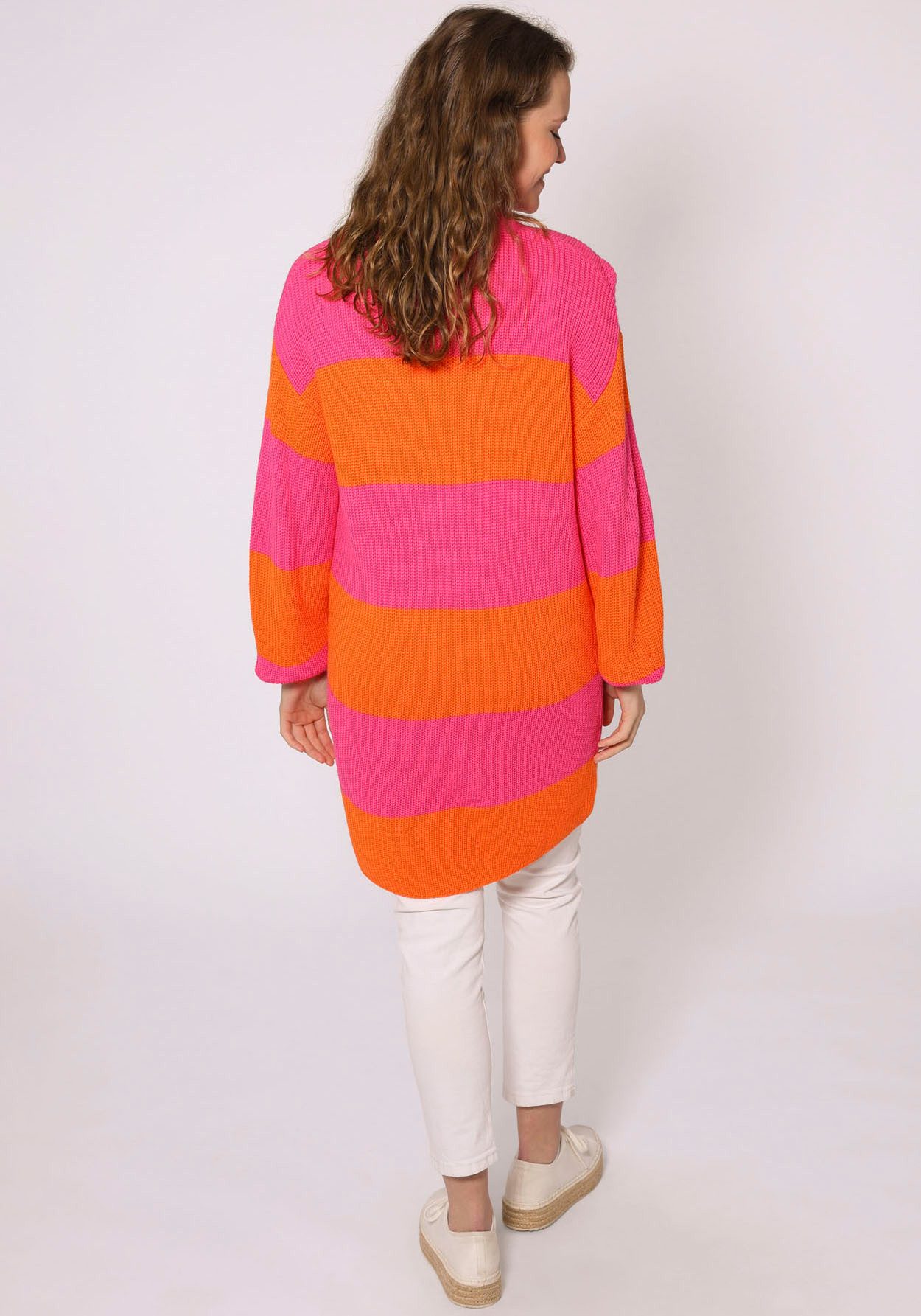 Zwillingsherz Cardigan Katja gestreepte vest met wolpercentage, one size