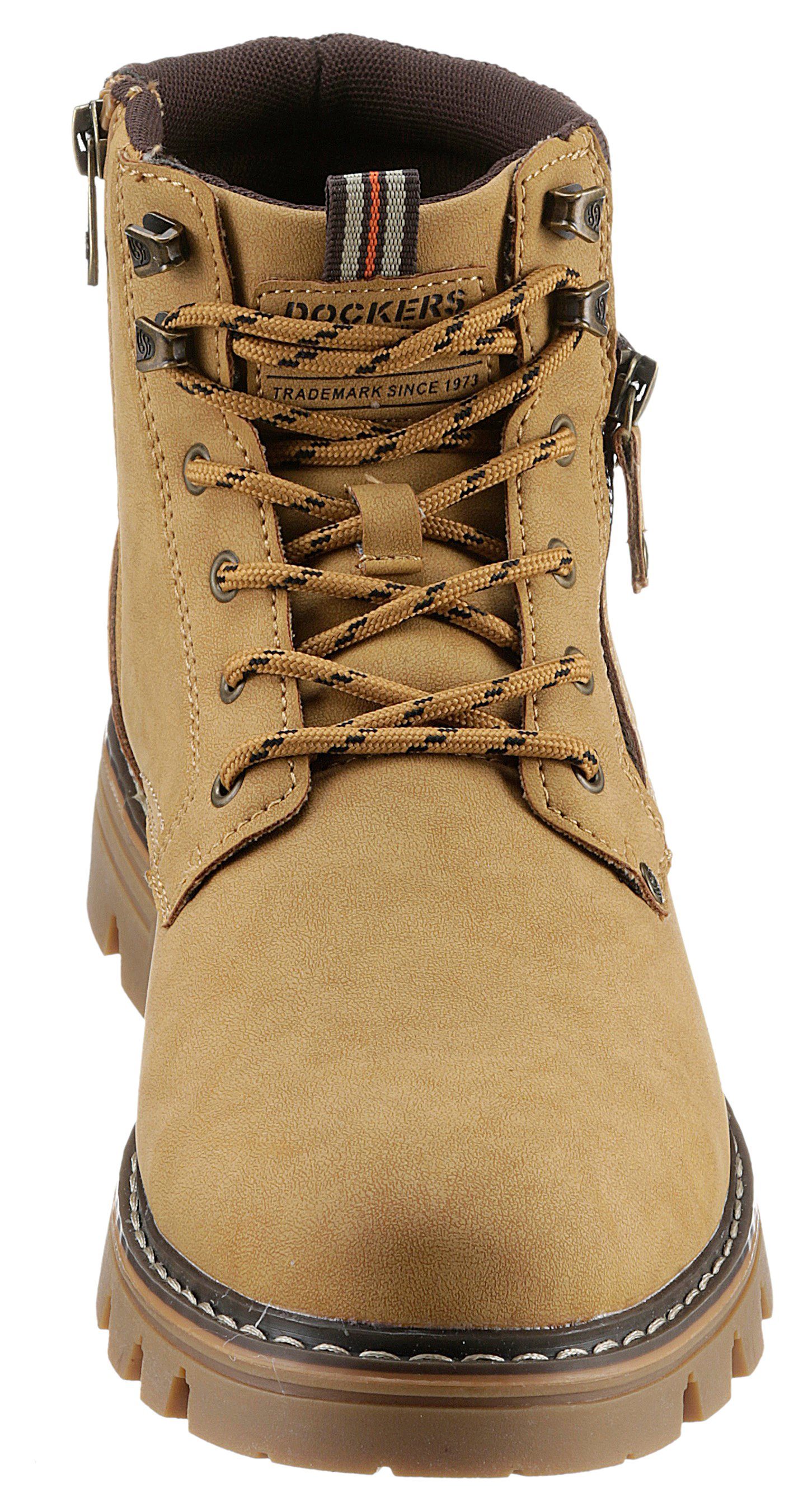 Dockers by Gerli Hoge veterschoenen met sierrits aan de buitenkant