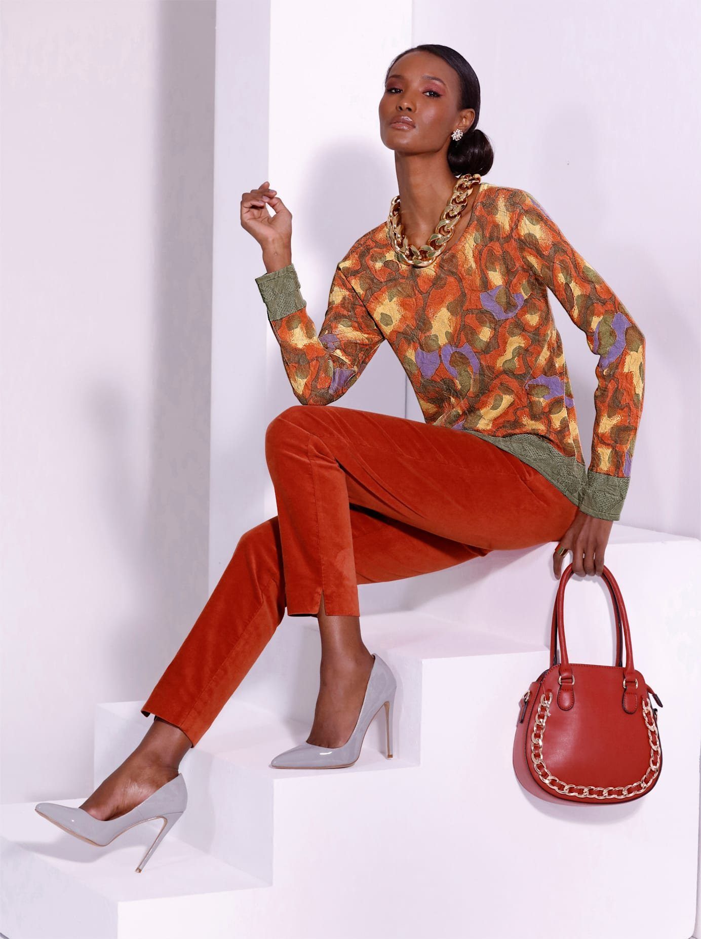 Creation L Fluwelen broek