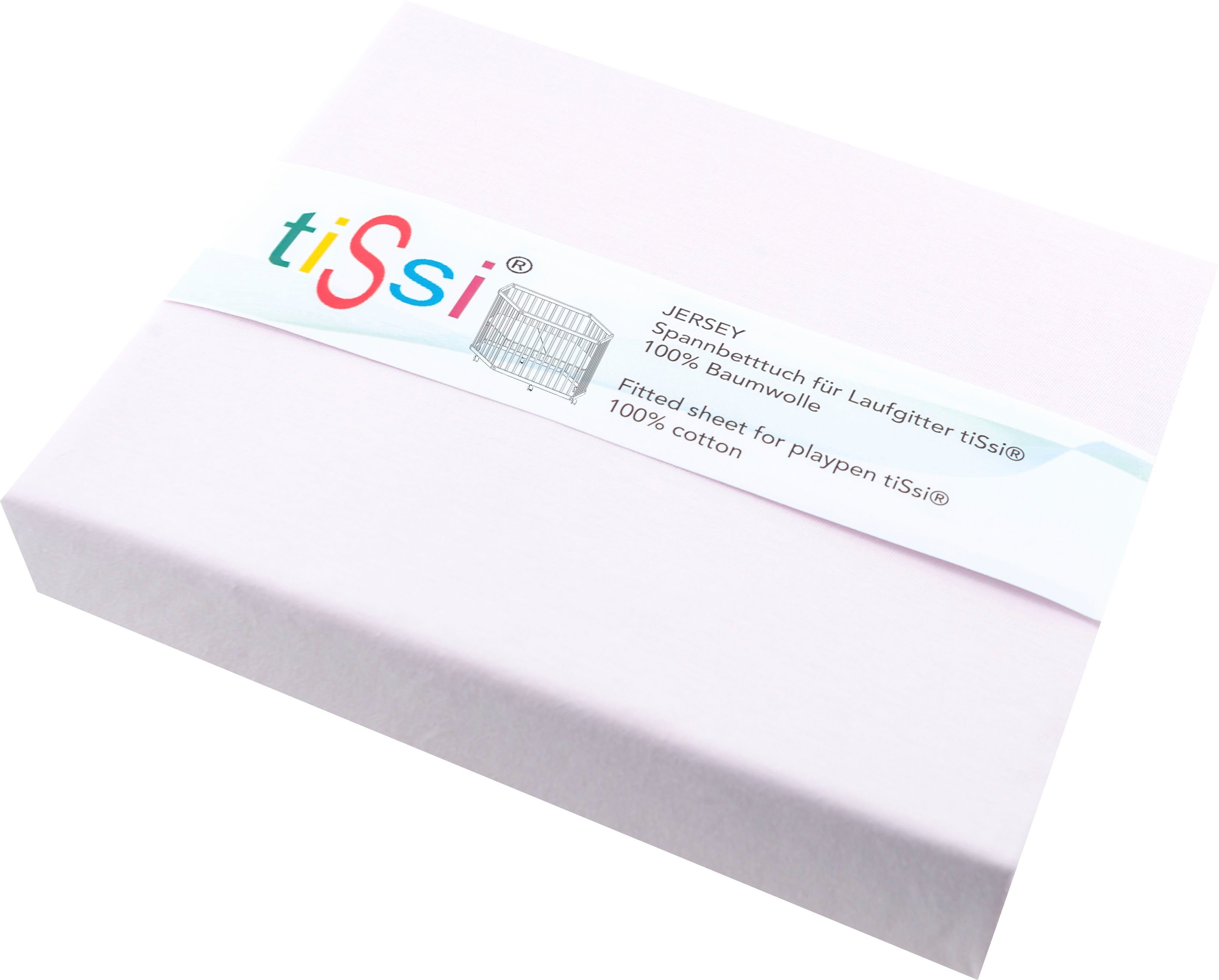 tiSsi Hoeslaken Jersey box (1 stuk) hoeslakens roze