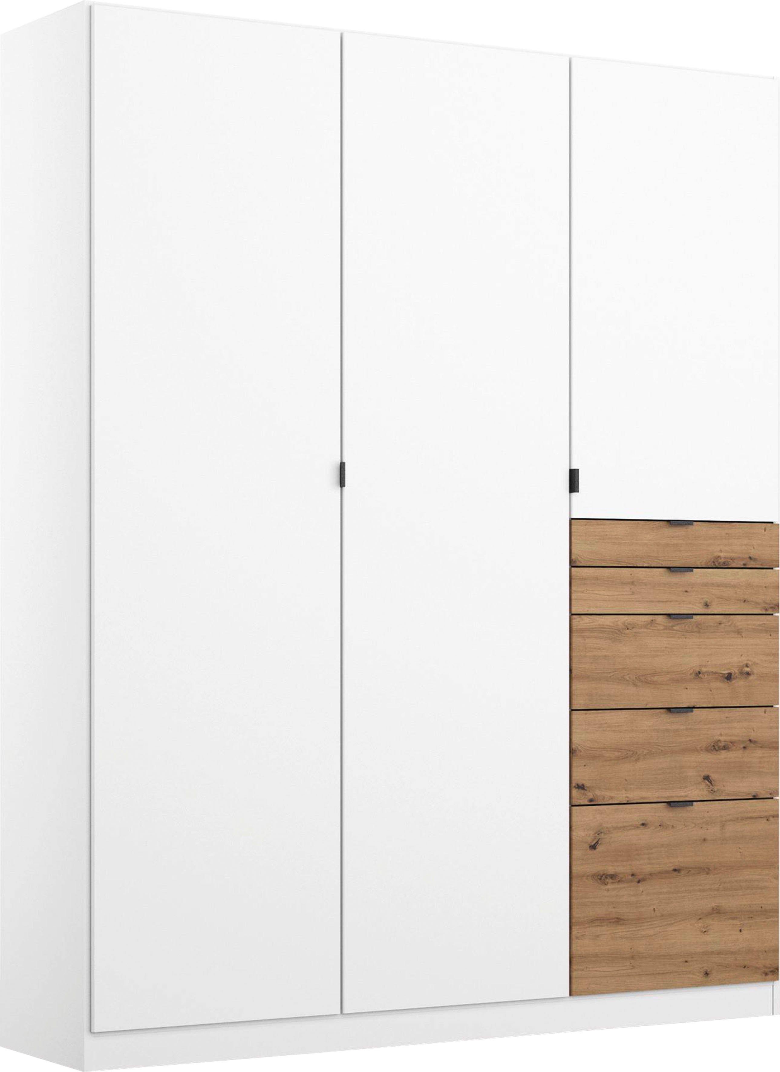rauch Draaideurkast Ontario kledingkasten maat 136 cm x 197 cm x 54 cm wit