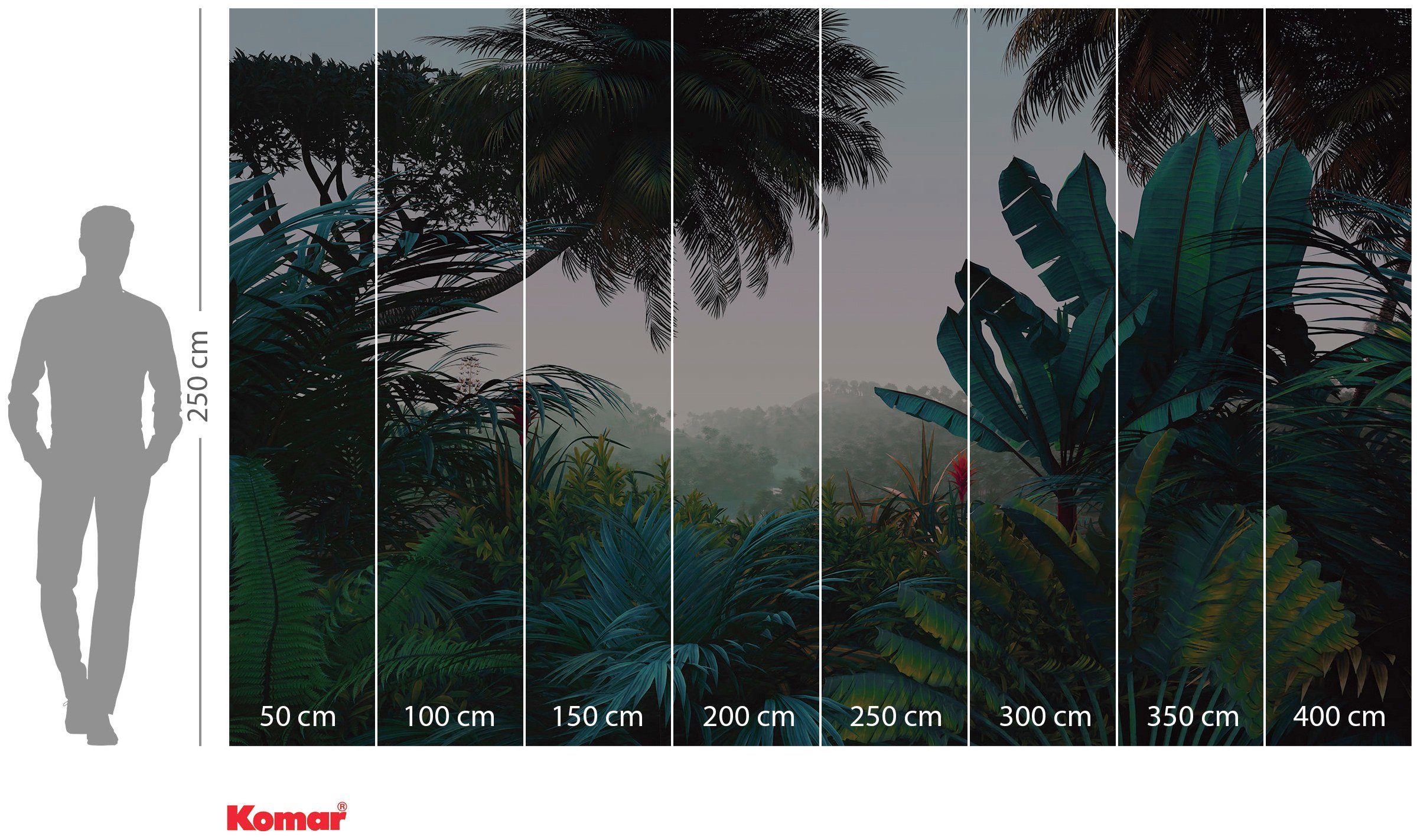 Komar Vliesbehang Digitale print vlies - Jungle Morning - Afmeting 400 x 250 cm (1 stuk)