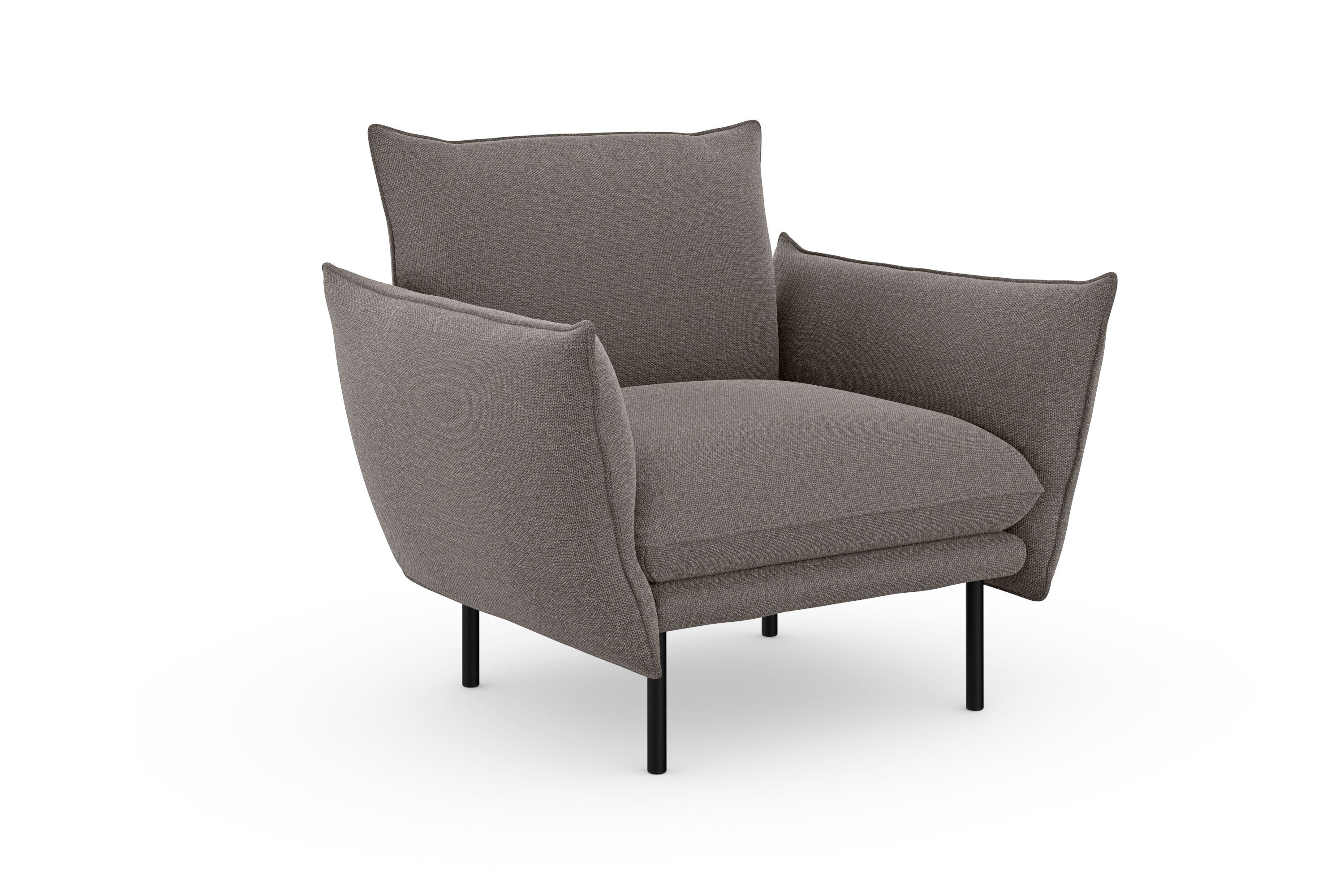 andas Fauteuil Stine cocktailstoel Bijzonder design door kussen-look en opstaande naad, by Morten Georgsen