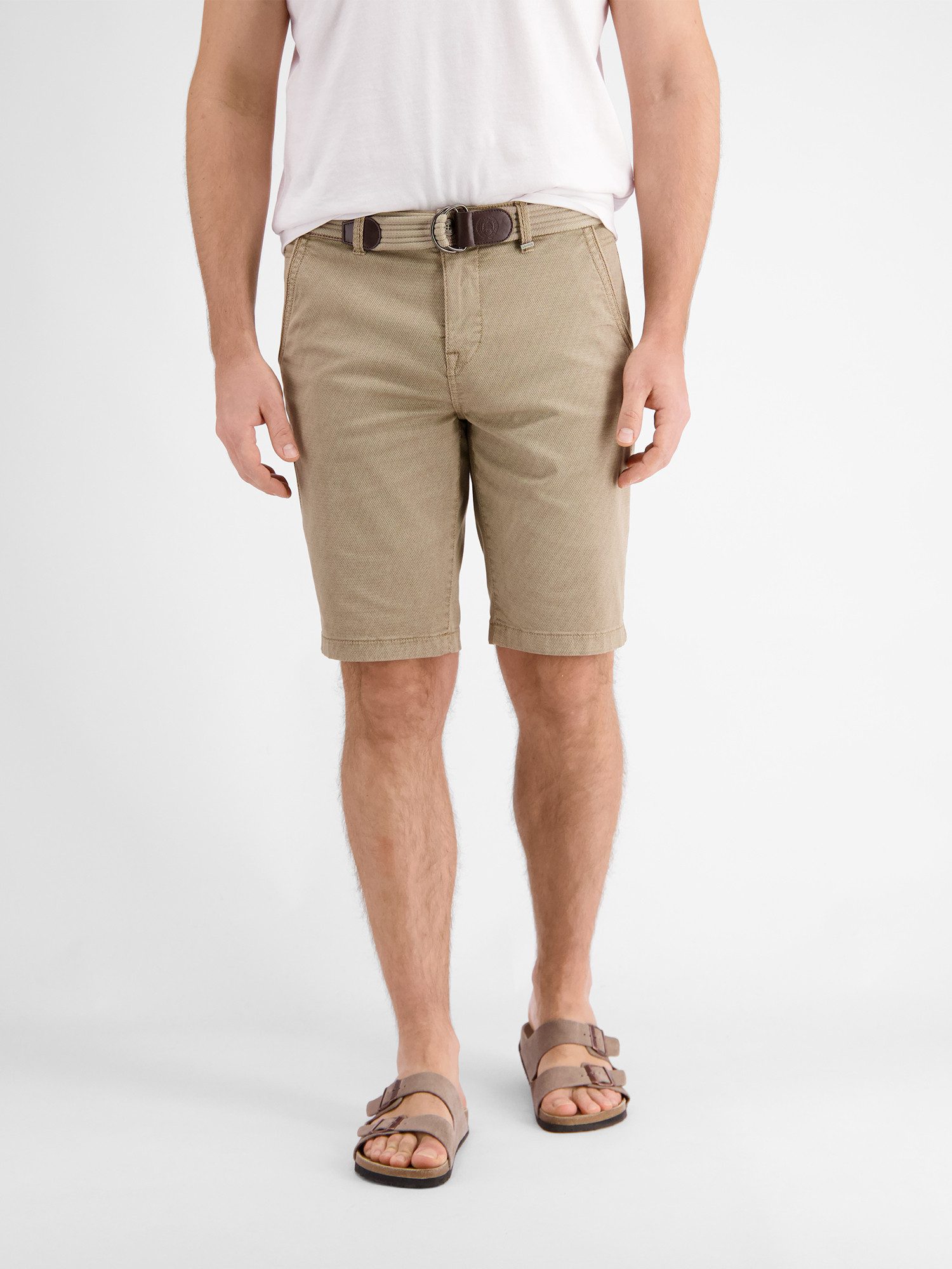 Lerros Bermuda LERROS chino bermuda met print heren broeken maat 40 beige